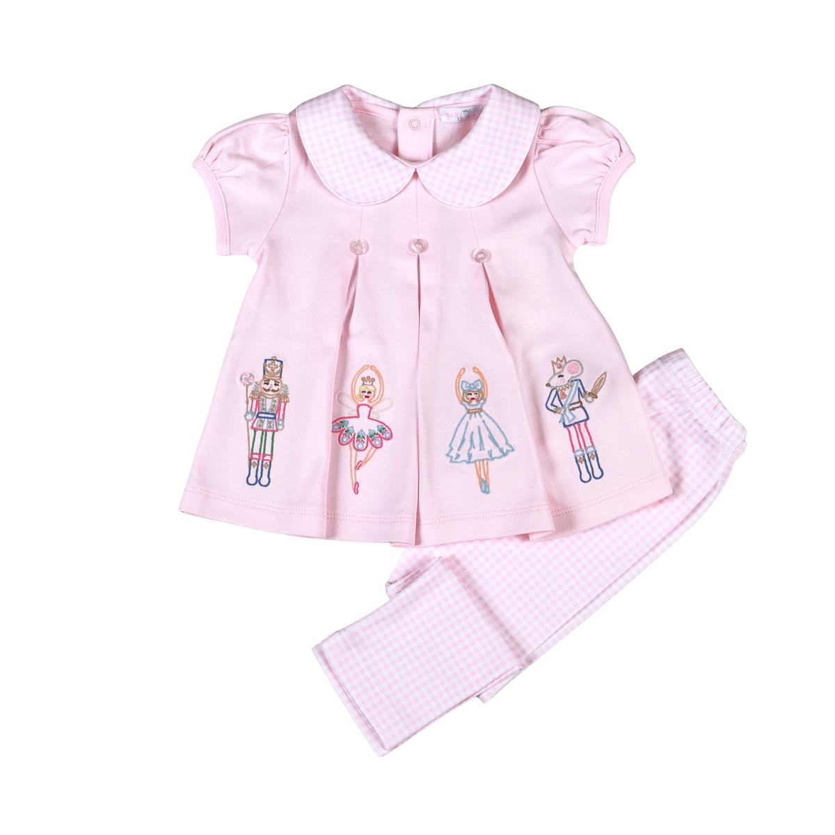 Pink Nutcracker Scallop Pima Legging Set