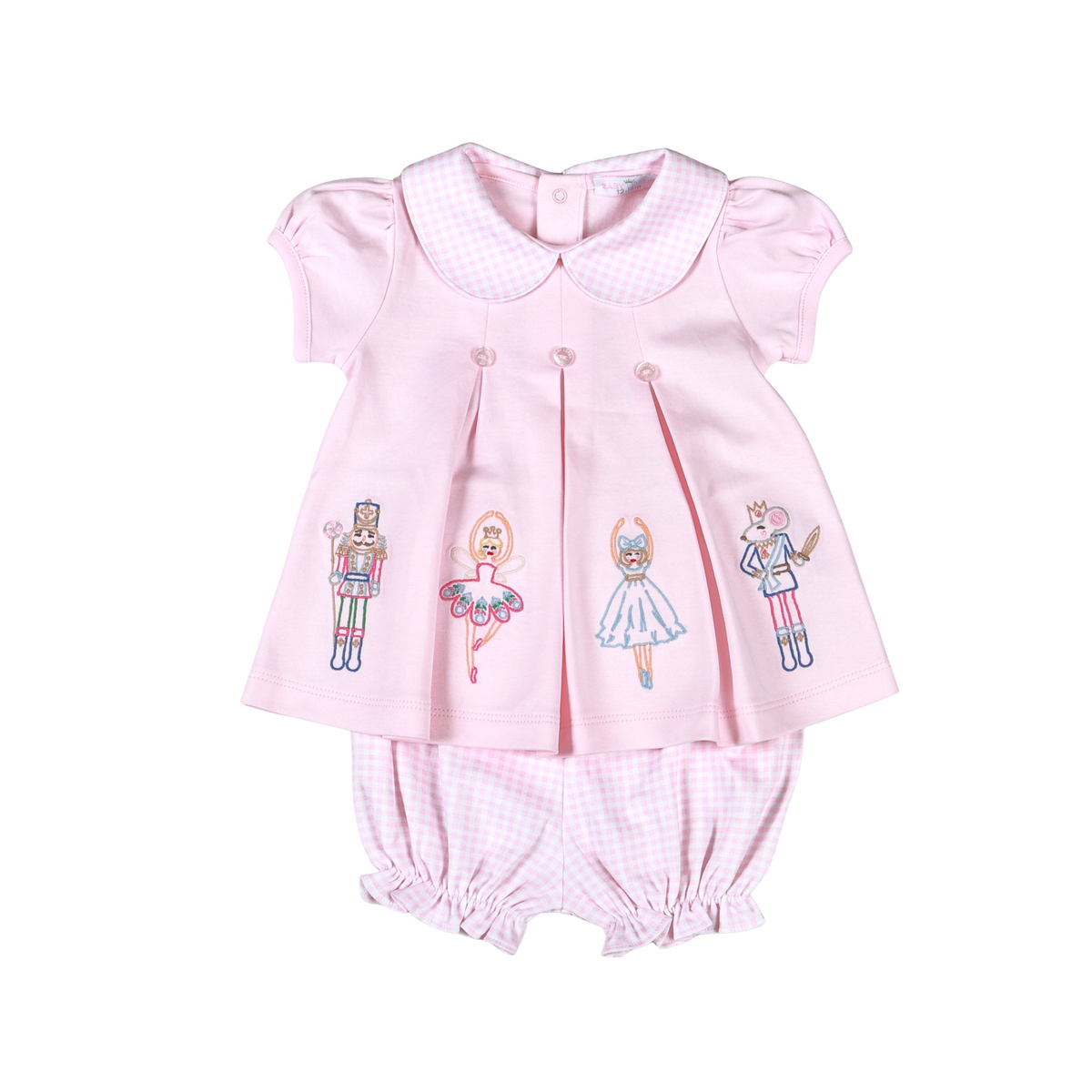 Pink Nutcracker Scallop Bloomer Set