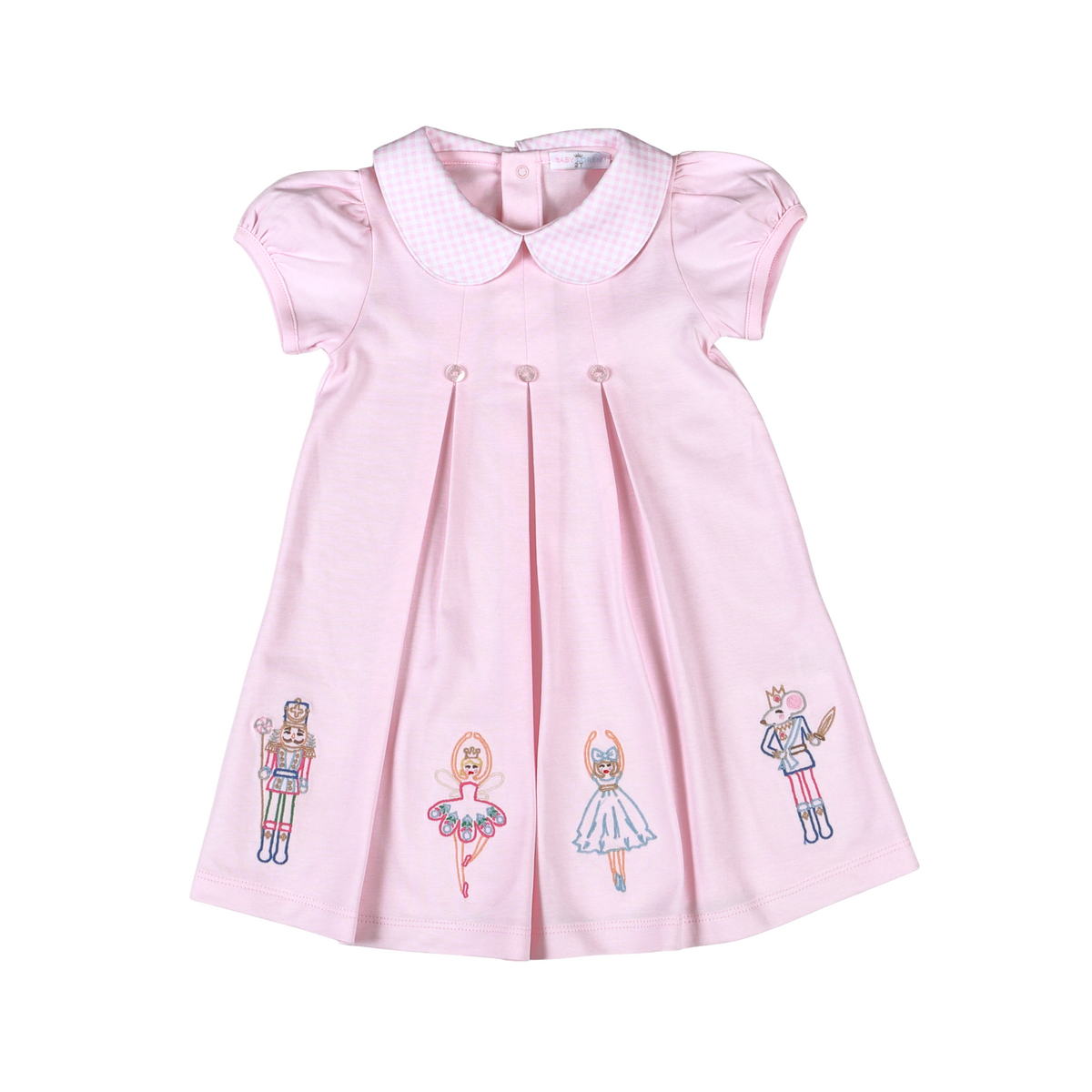 Pink Nutcracker Scallop Pima Dress
