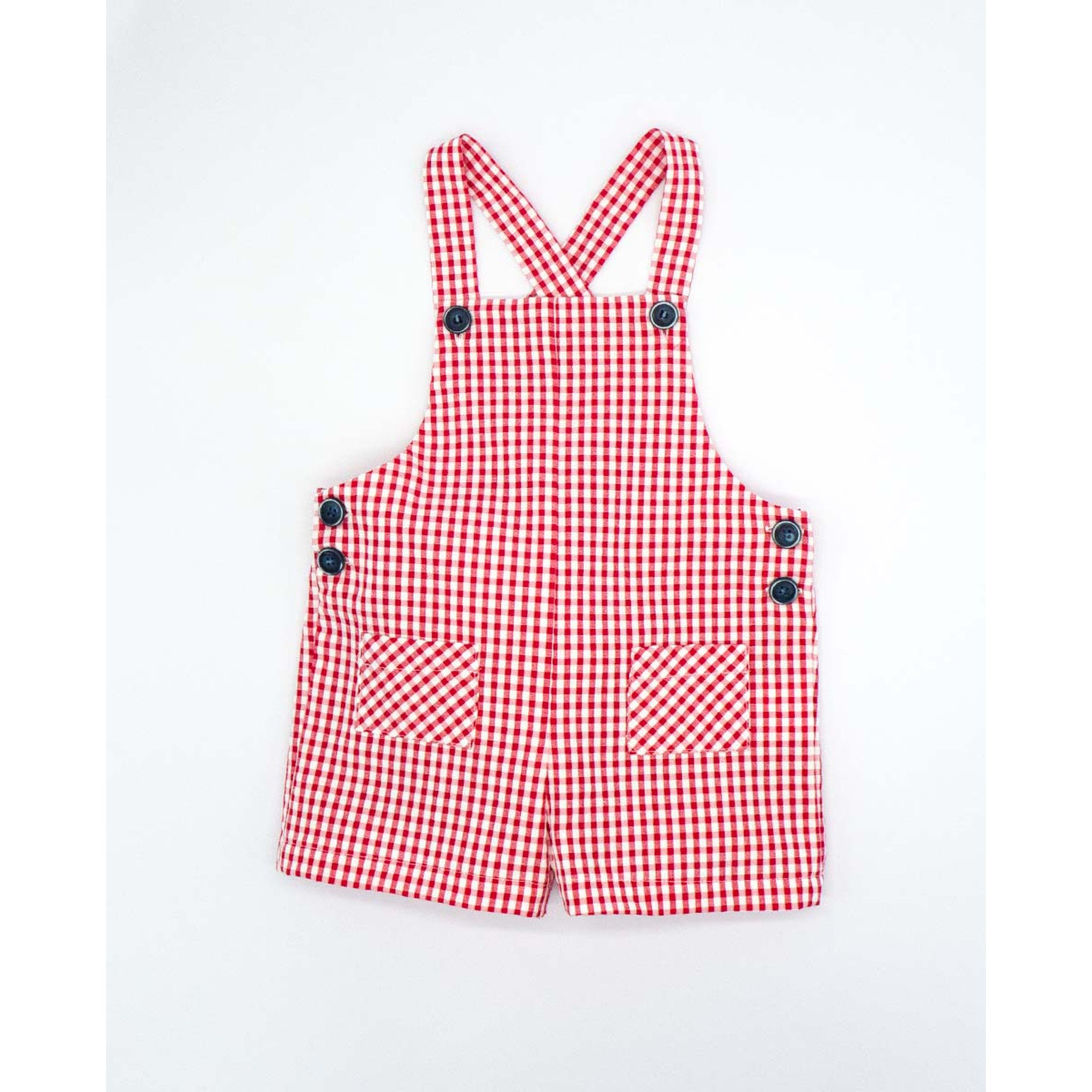 Red Square Dungaree Set