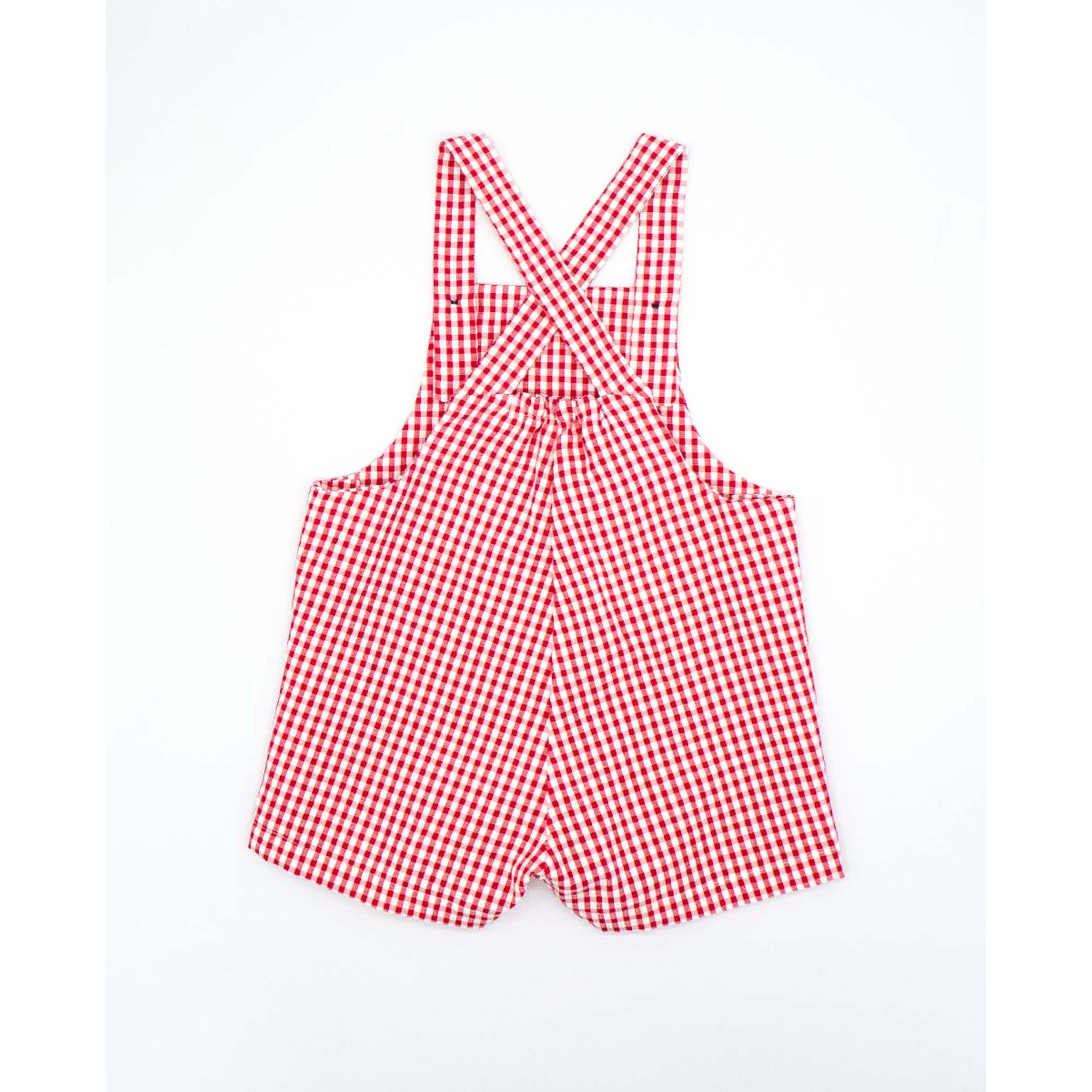 Red Square Dungaree Set