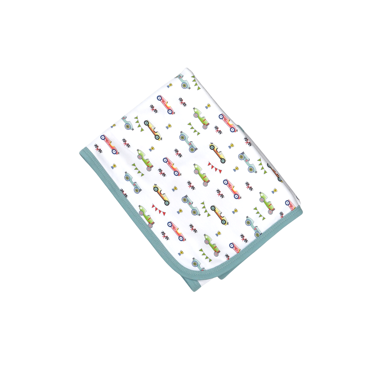 Racing Cars Pima Receiving Blanket