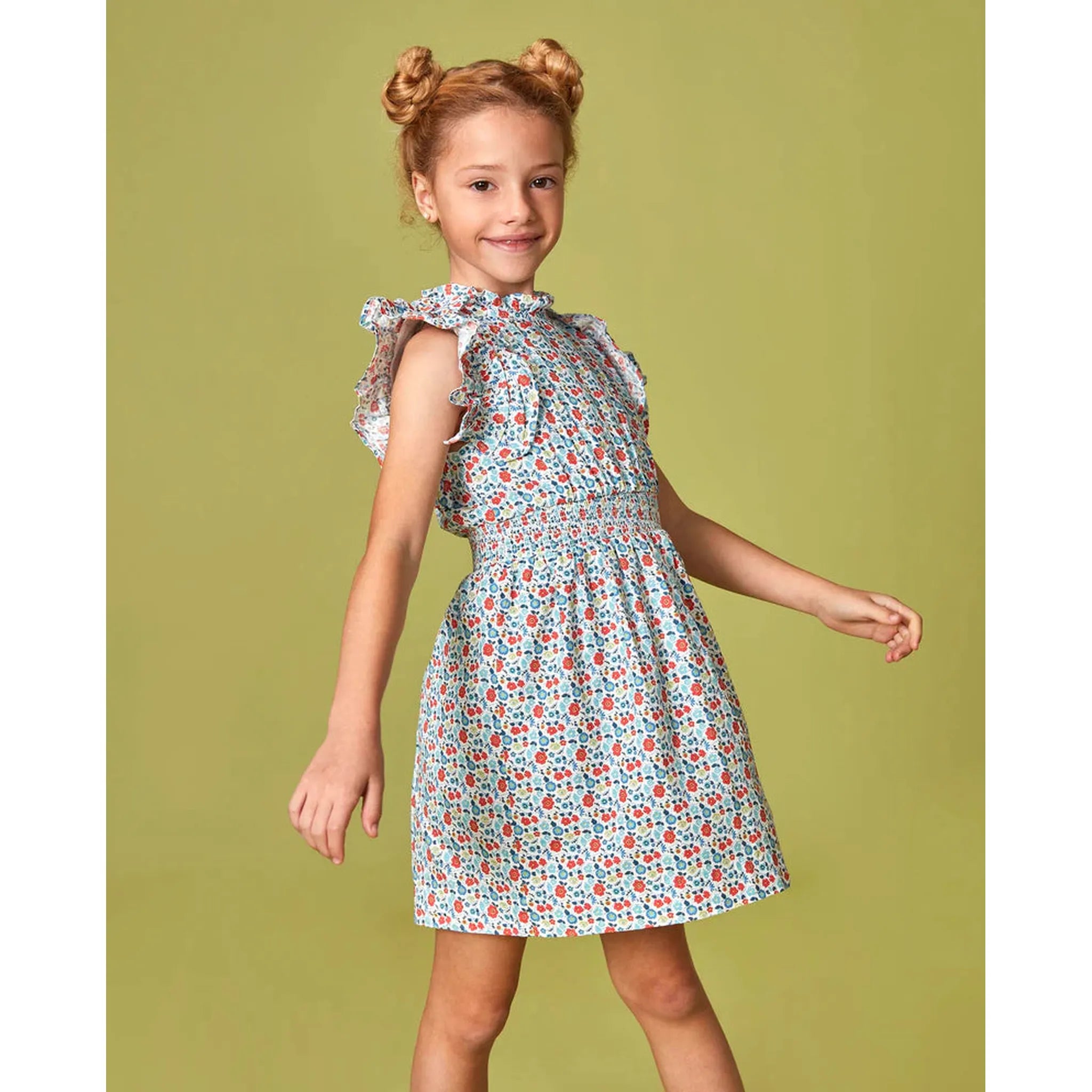Vestido De Flores Con Cintura Engomada