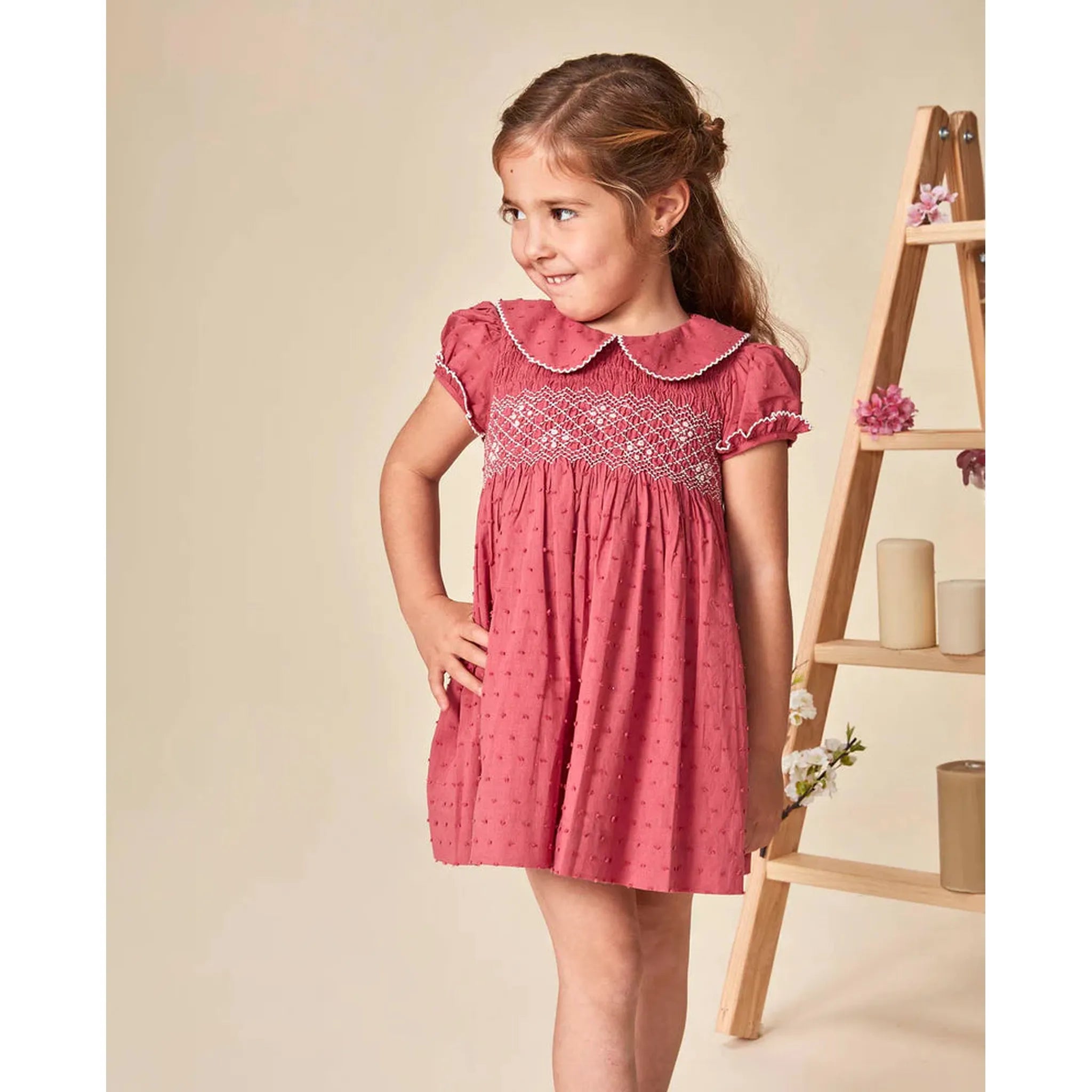 Vestido Smock Fresa