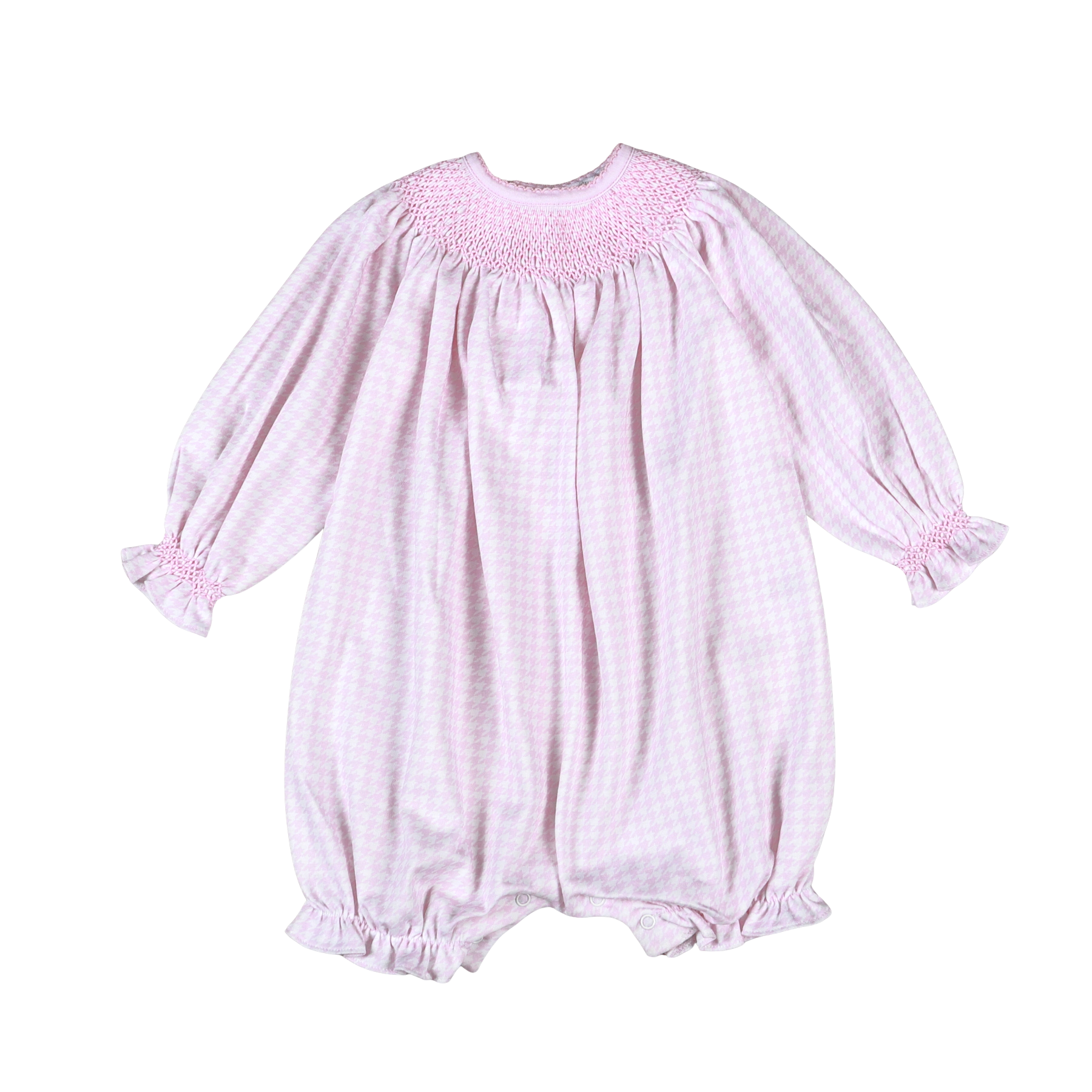 Susie Smocked Bishop Bubble - Short Sleeve