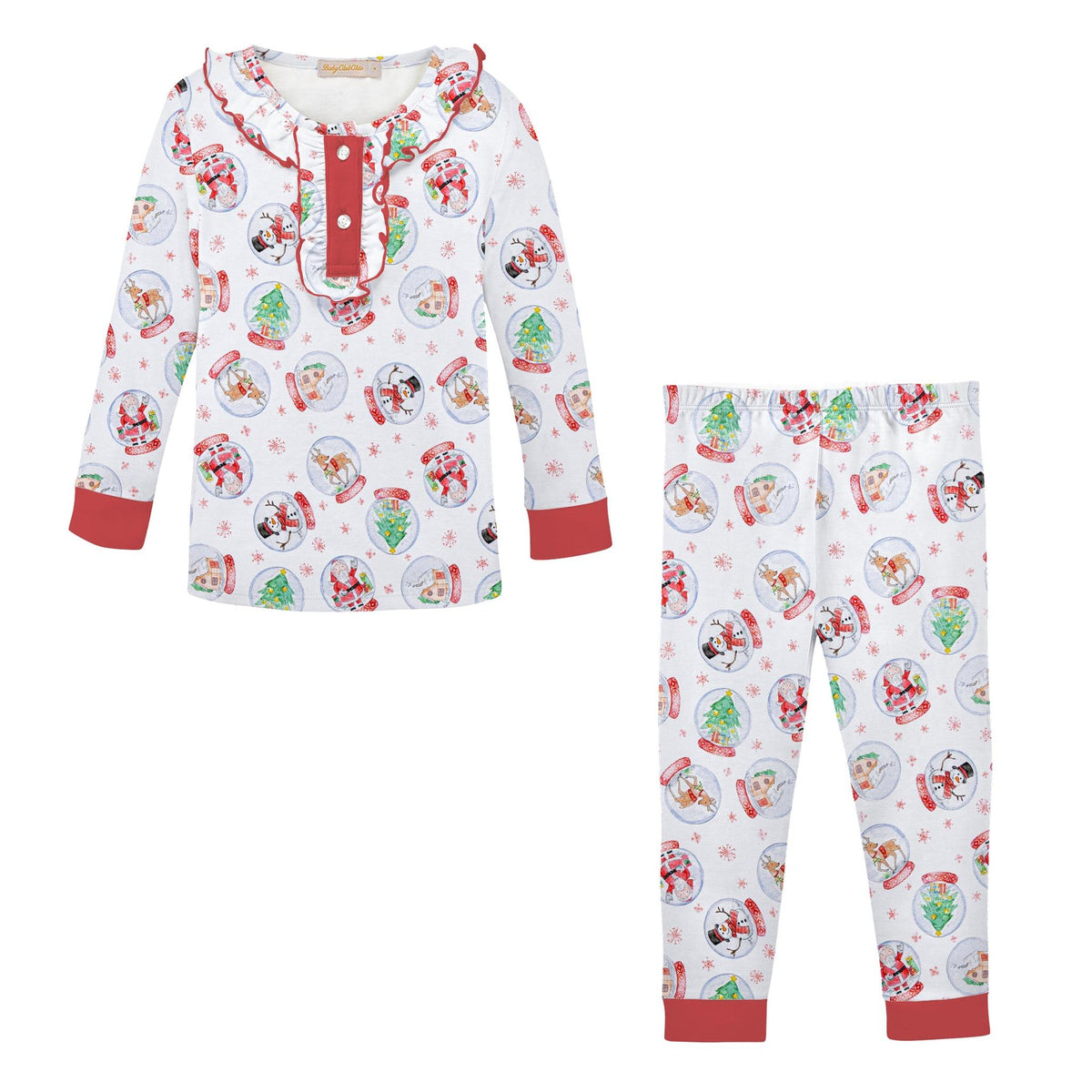 Girl Magic Snow Globes Pima Two Piece