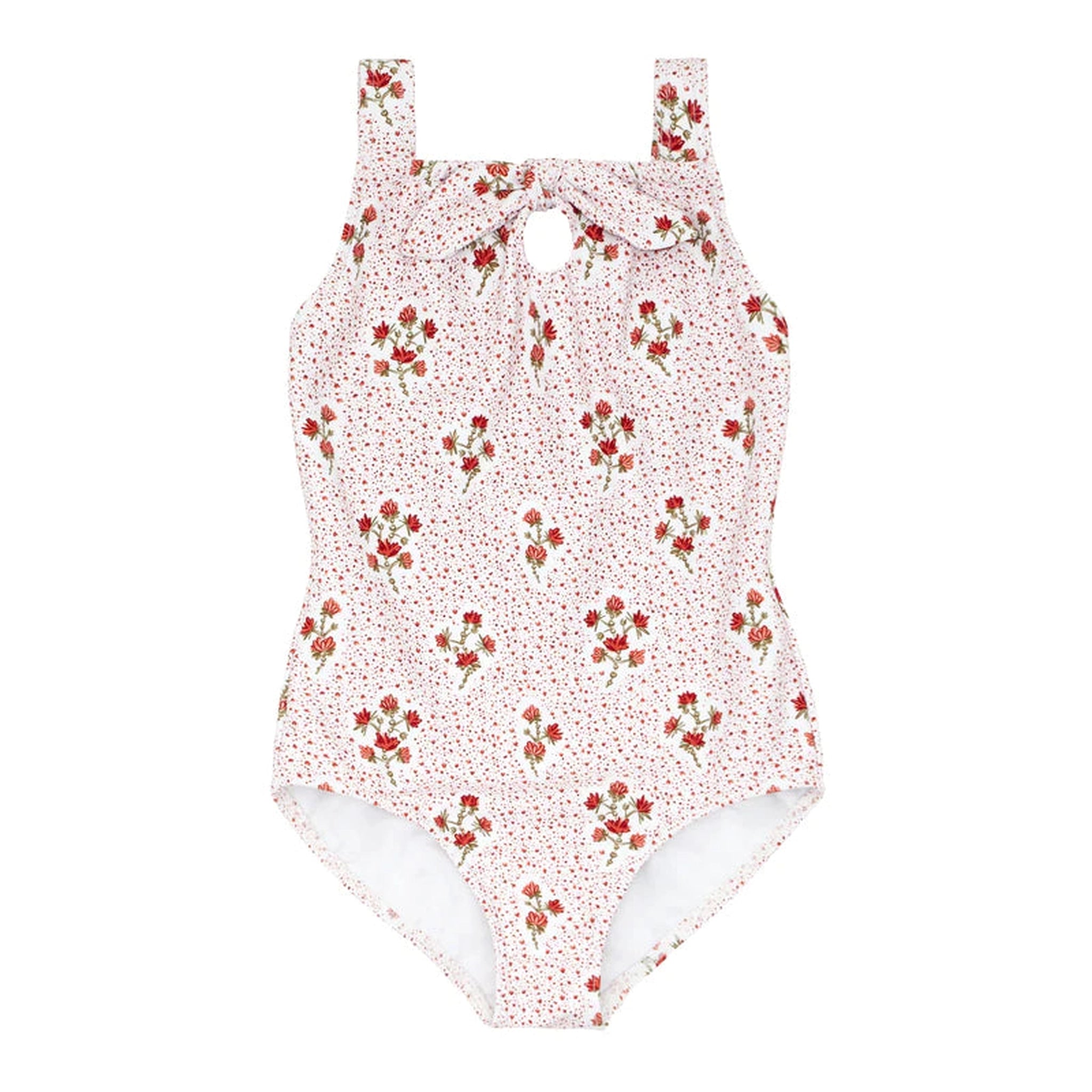 girls raspberry red gathered one piece