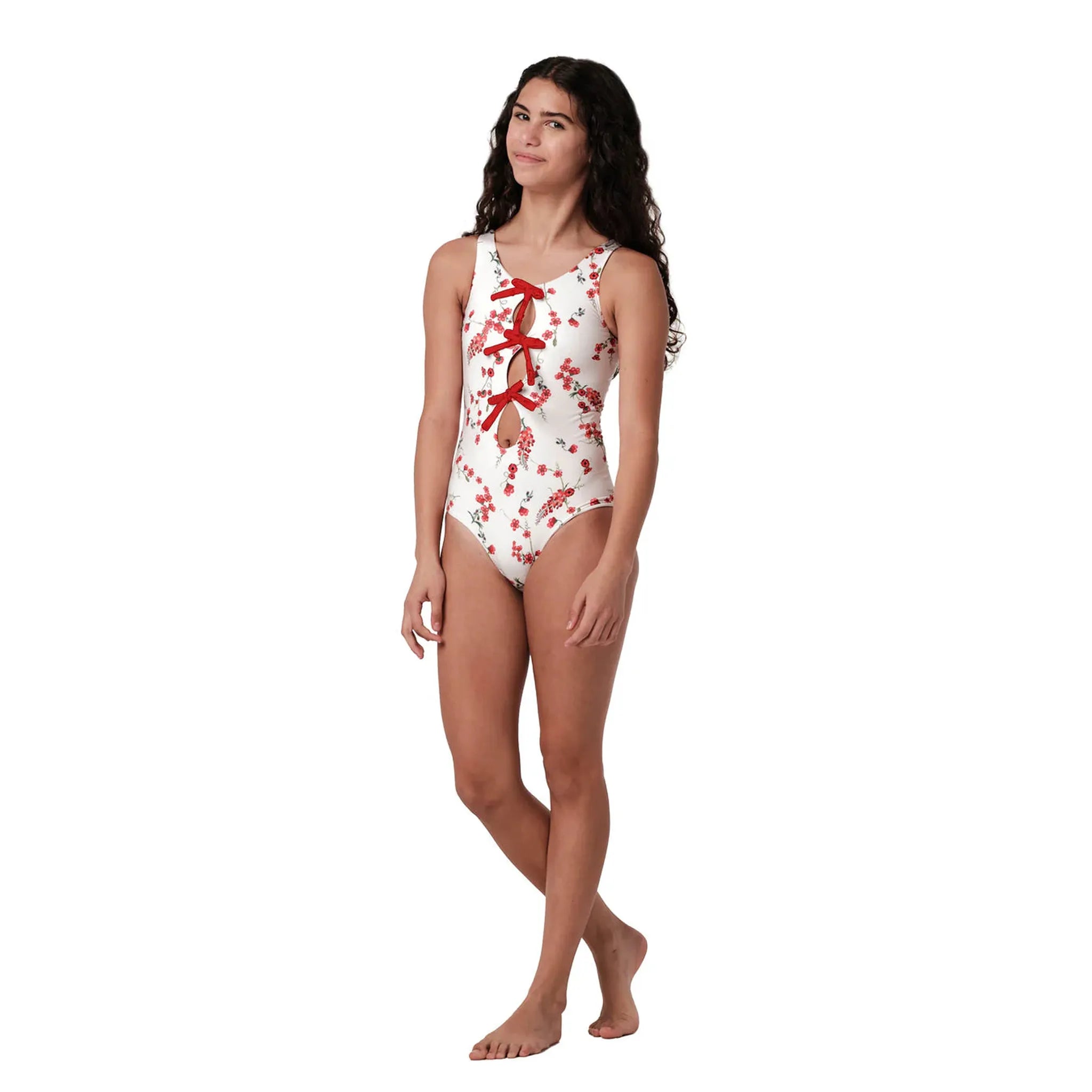 Tiny Tie - Fresia Red One Piece