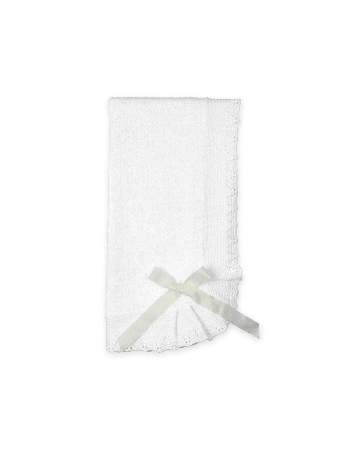 Satin Bow Knitted Blanket