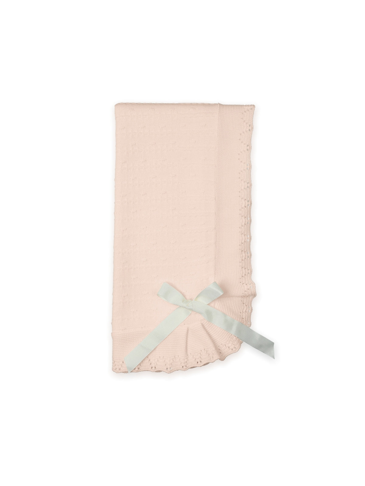 Satin Bow Knitted Blanket