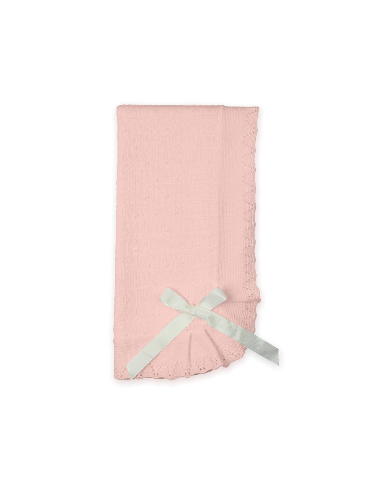 Satin Bow Knitted Blanket