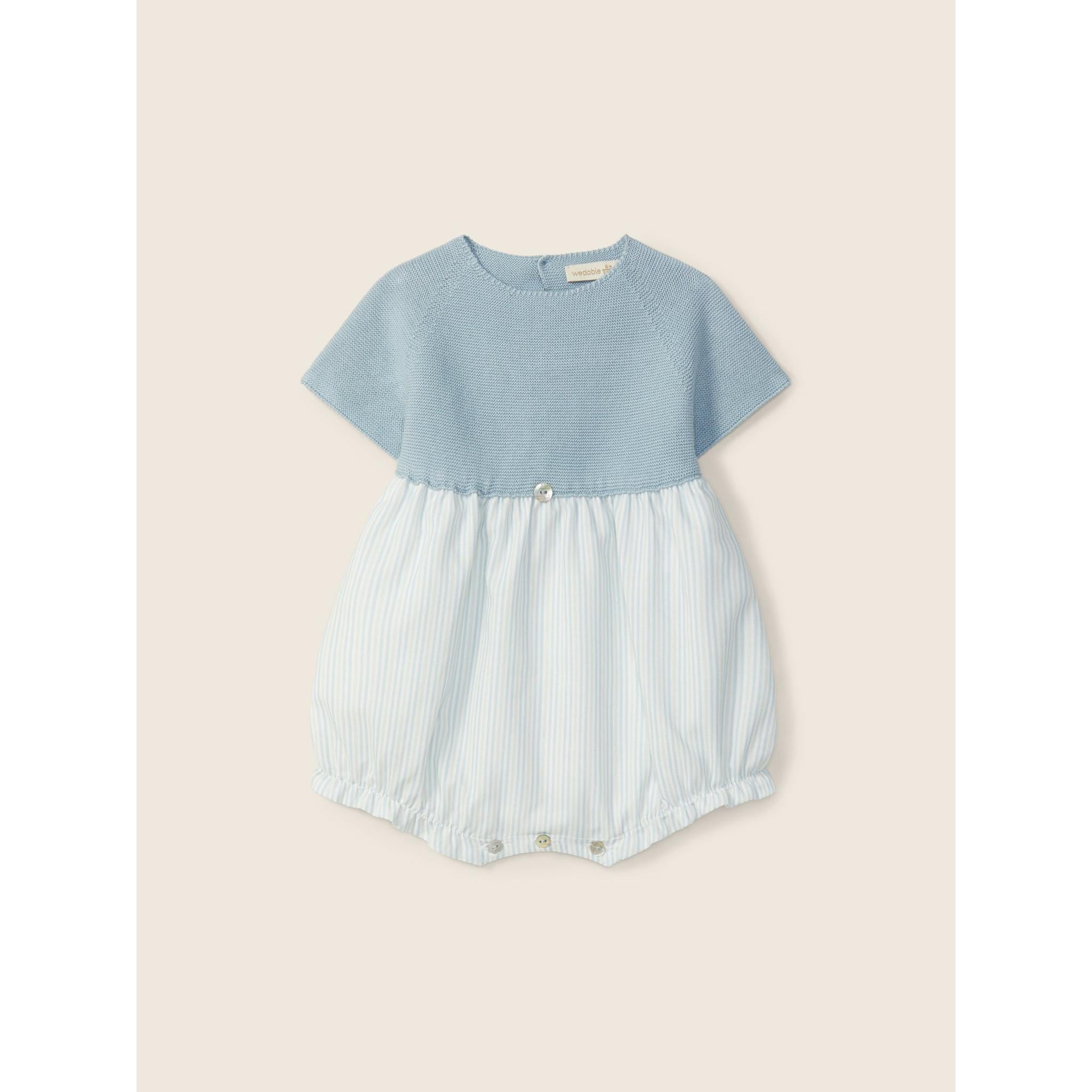 My Tiny Friends Knitted Romper - Blue