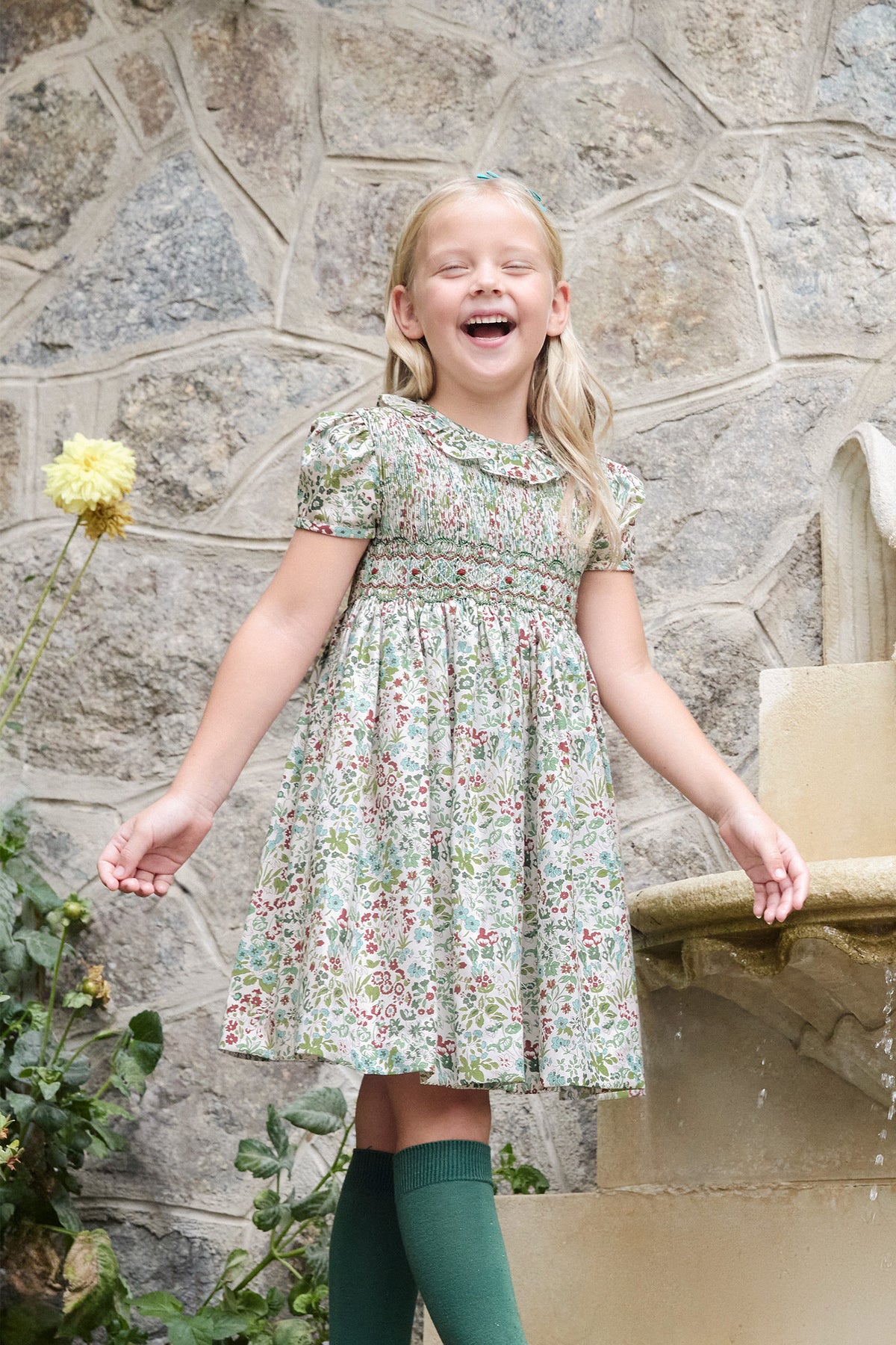 Vestido Smock Nuria Verde