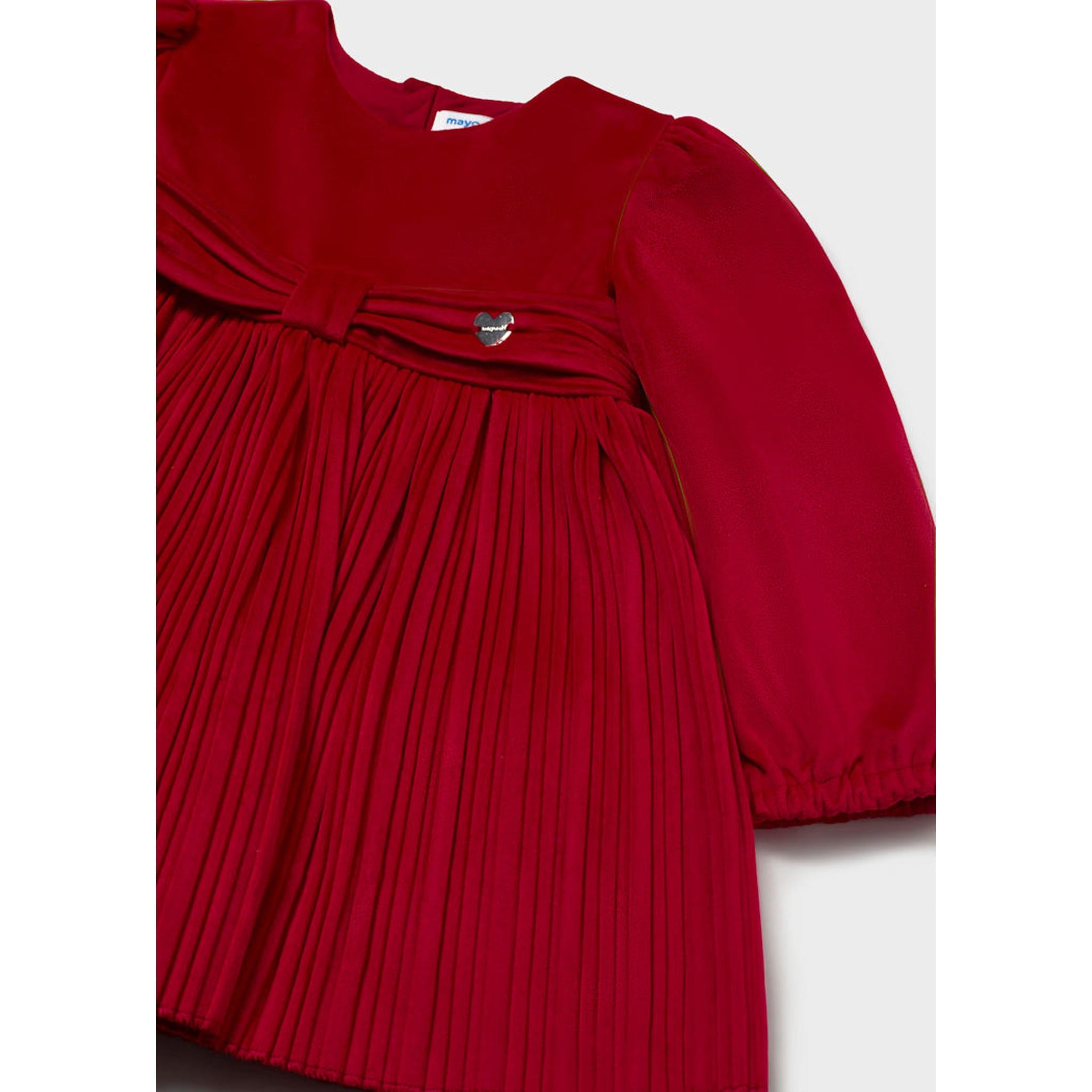 Baby Pleated Velvet Dress