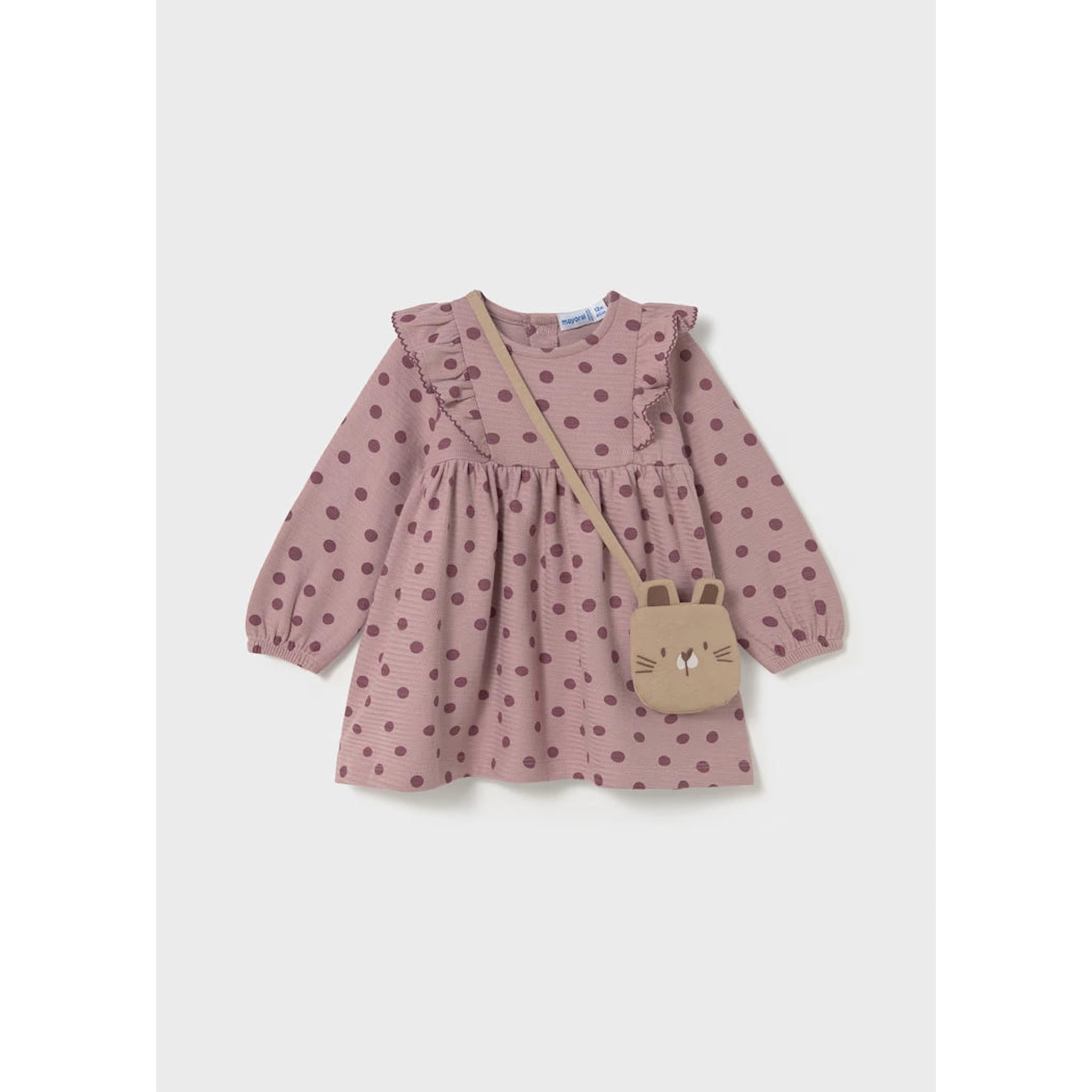 Baby Printed Dress with Purse