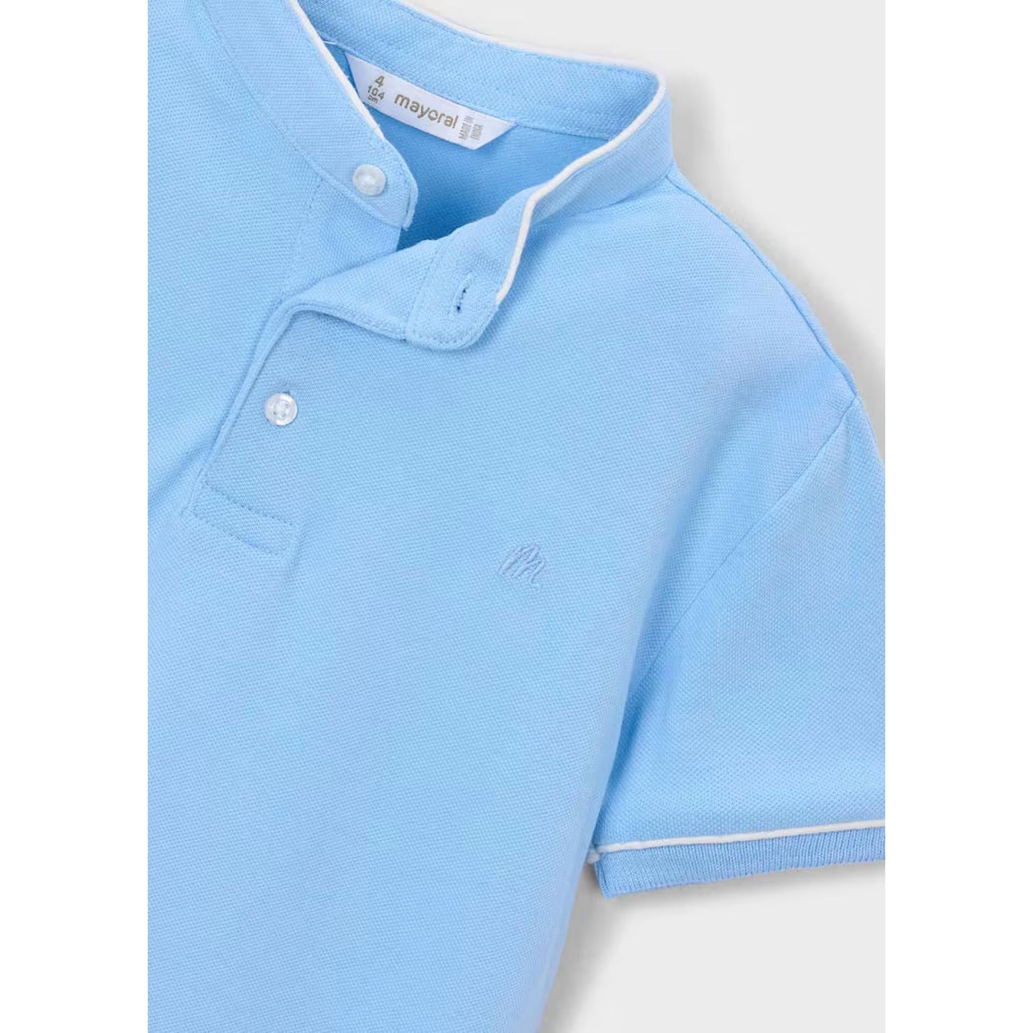 Blue Mao Collar Bermuda Set