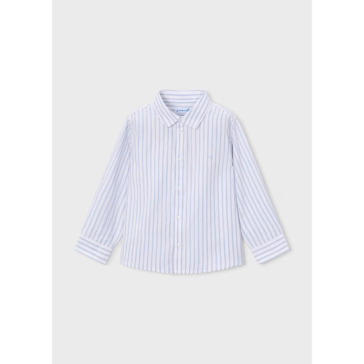 Boy Button-up Shirt - Blue Stripes