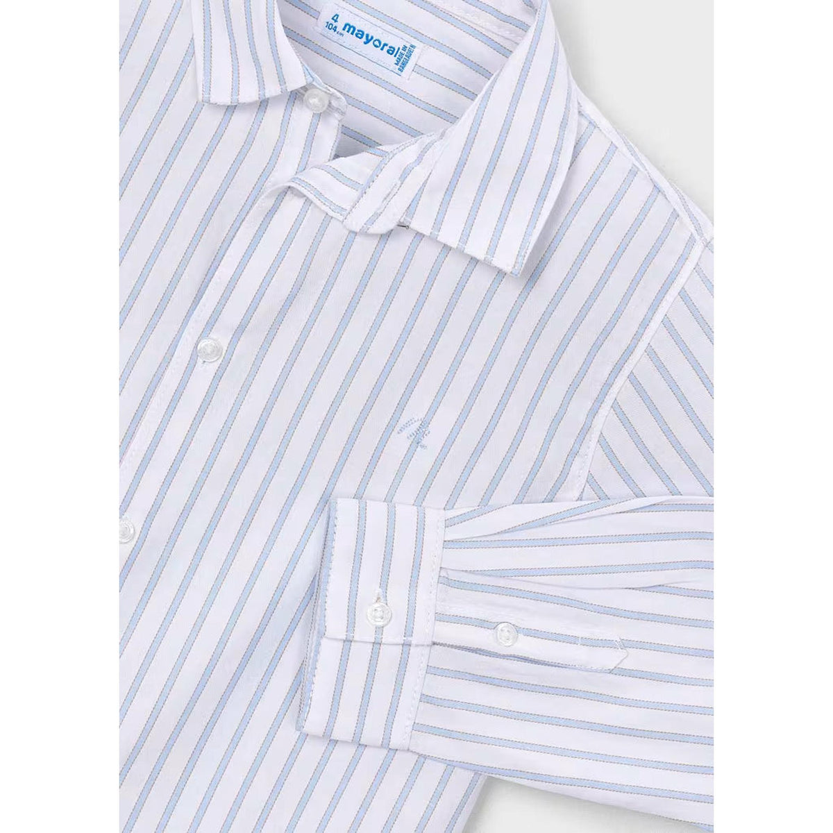 Boy Button-up Shirt - Blue Stripes
