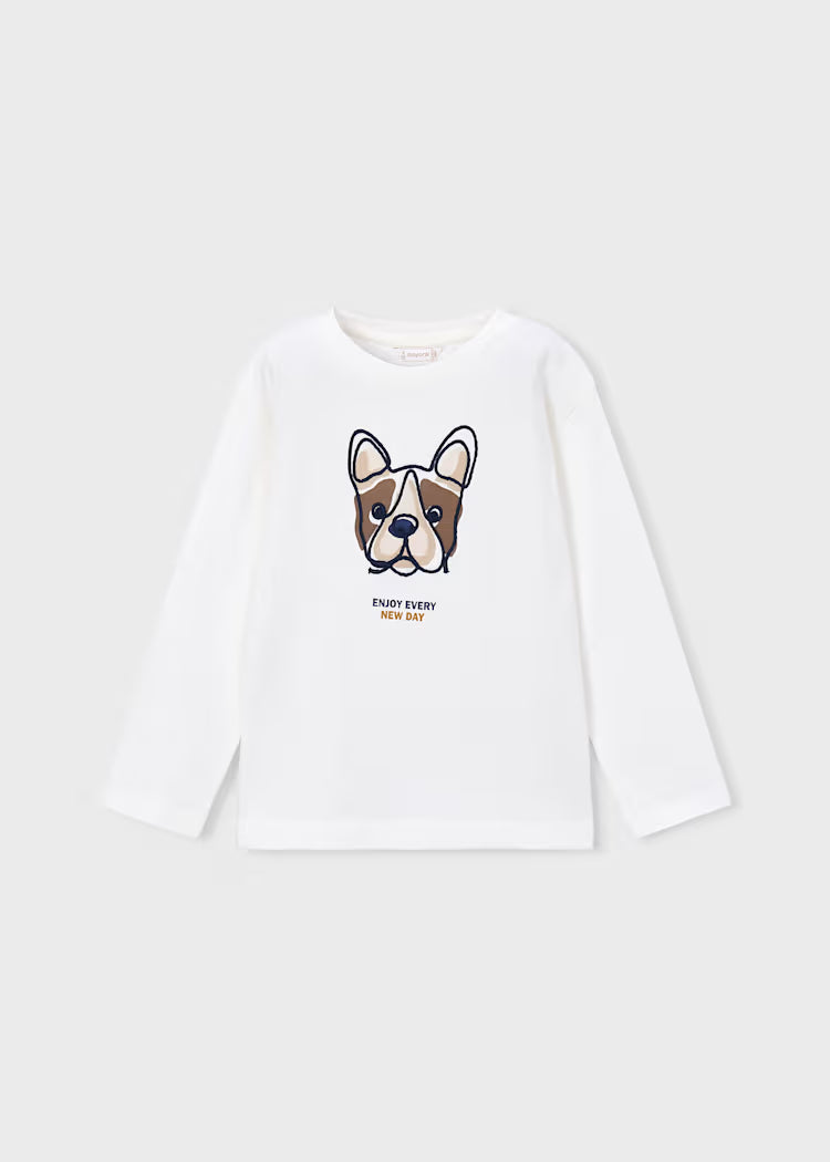 Boy Embroidered Dog T-Shirt