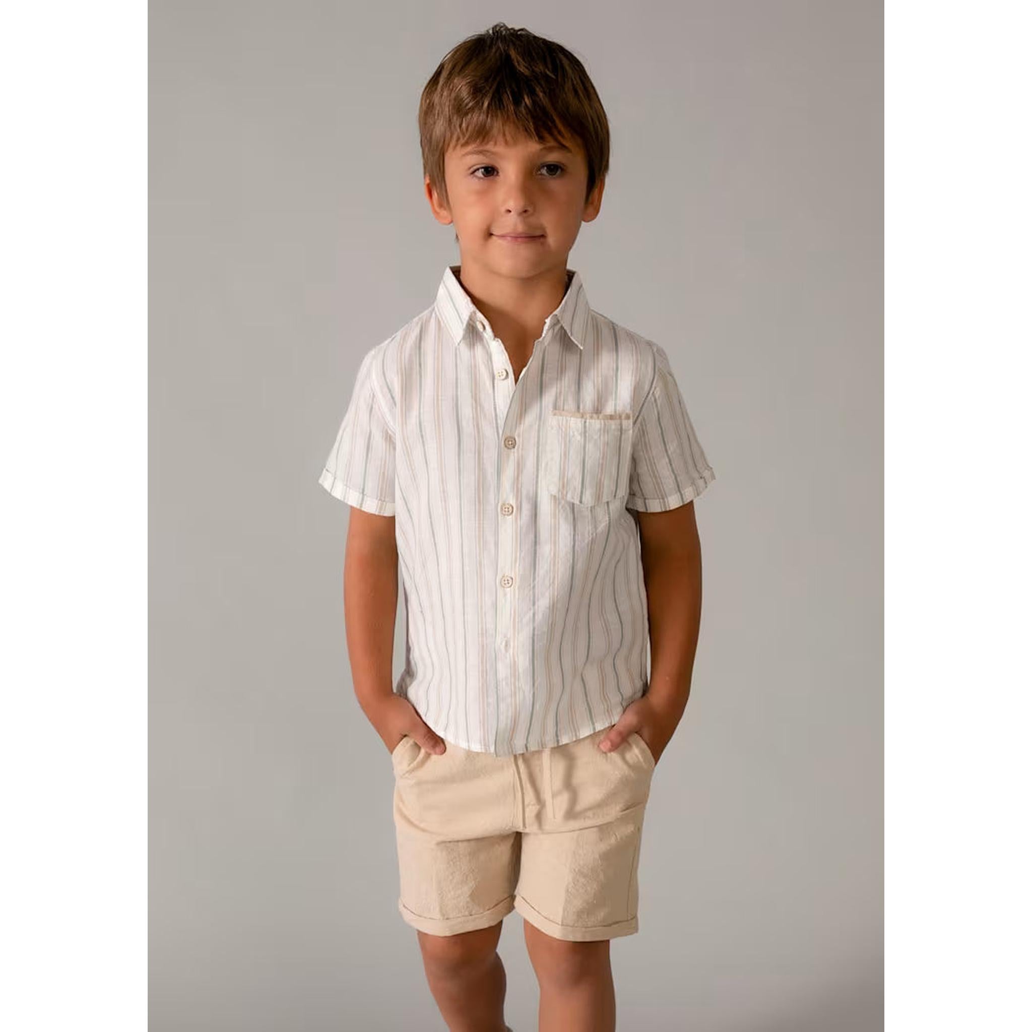 Boy Linen Shorts and Shirt Set