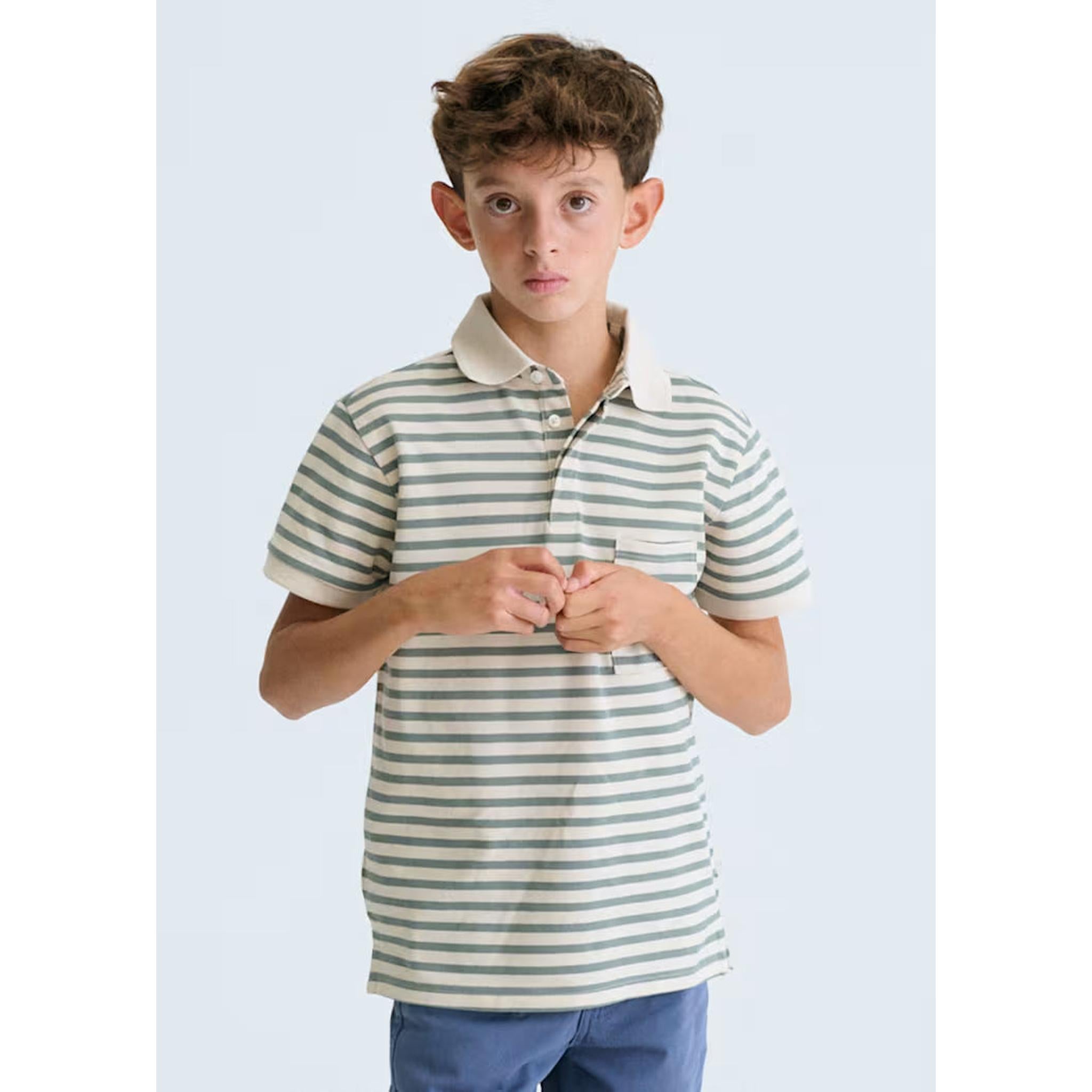 Sage Stripes Polo