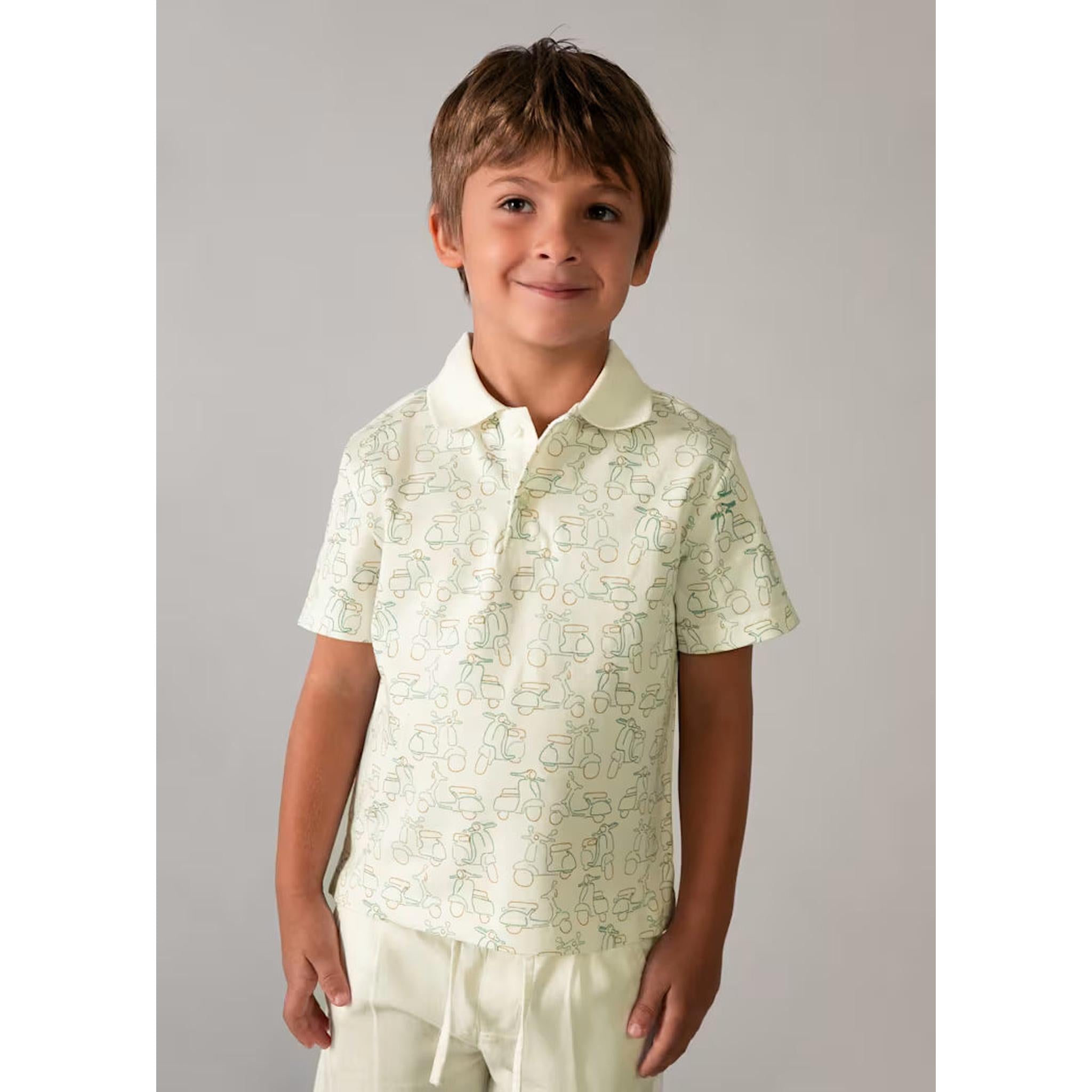 Printed Vespa Polo Set