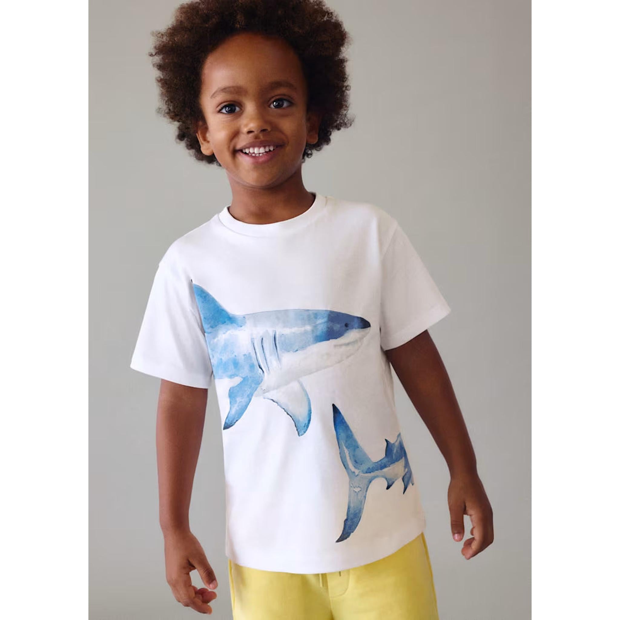 Boy Shark Graphic T-shirt Short Set