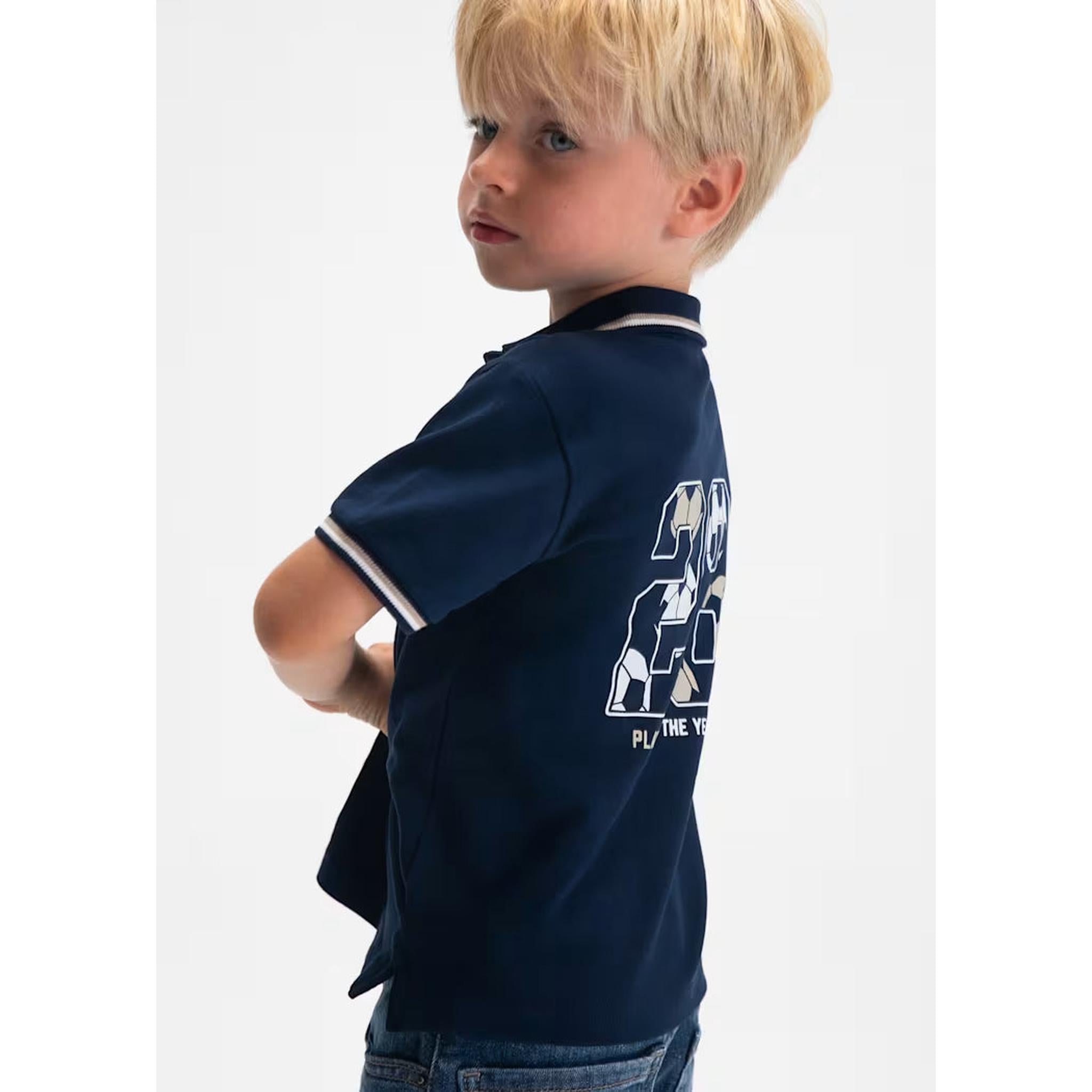 Boy Soccer Graphic Polo Shirt