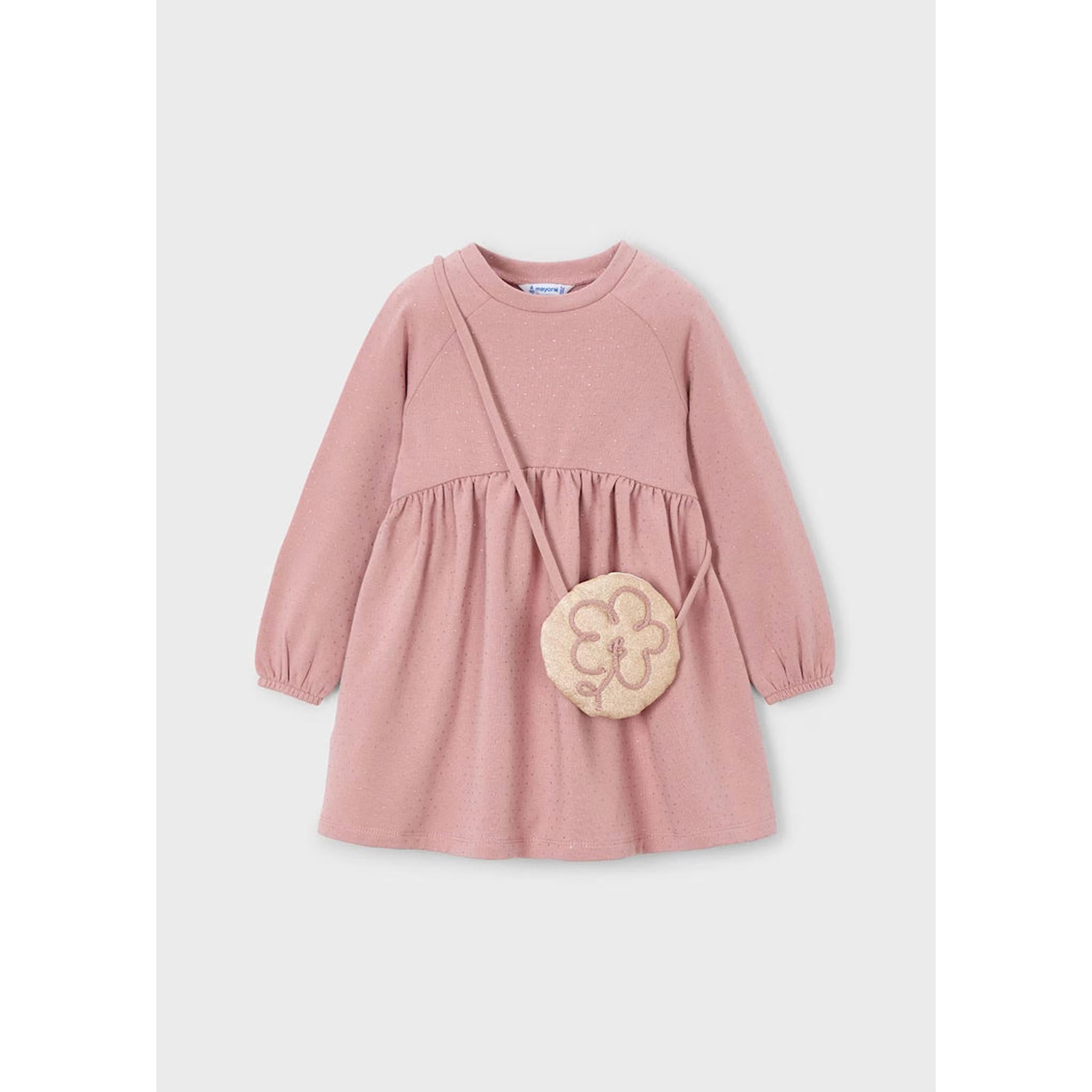 Girl Fleece Dress with Purse