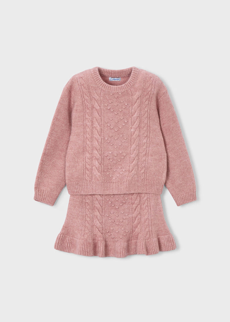 Girl Knit Sweater and Skirt Set