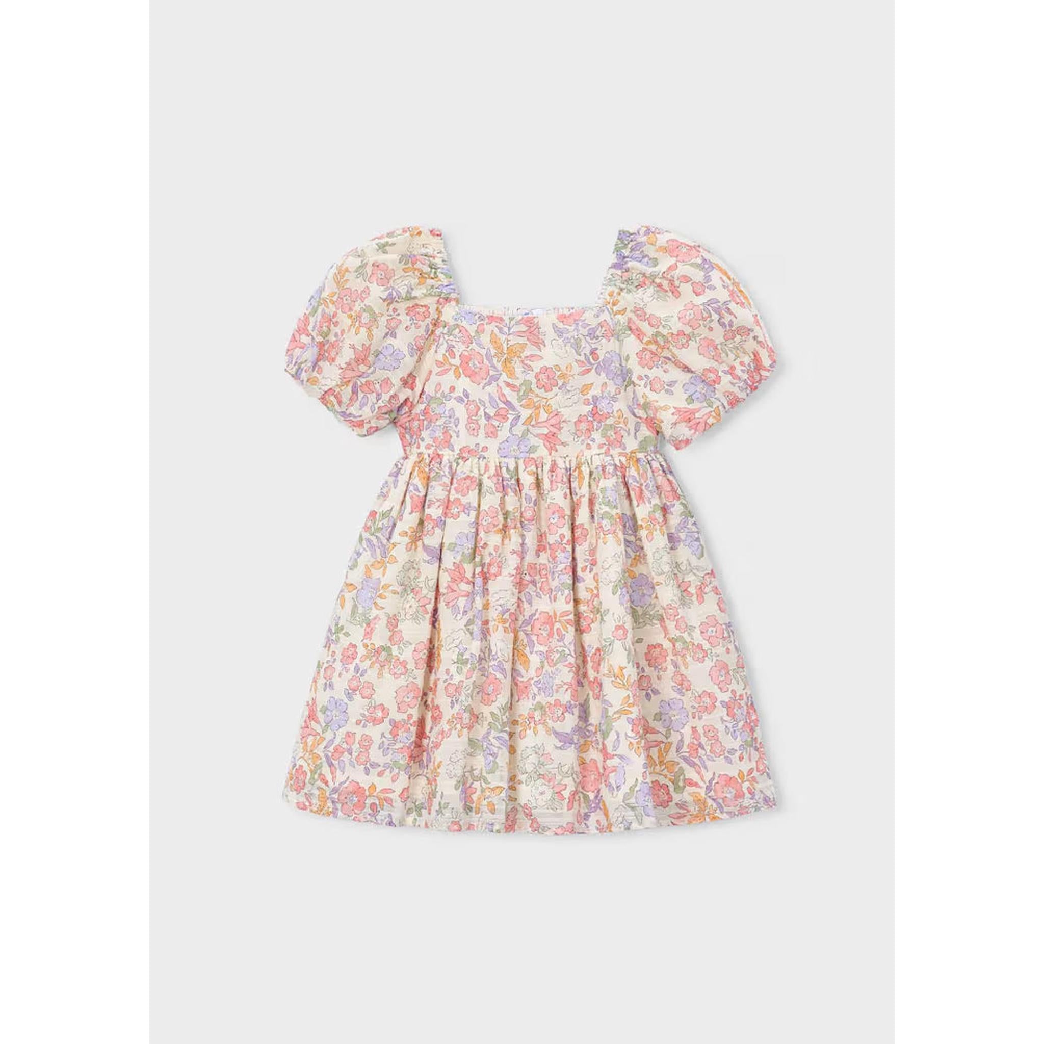 Girl Puff Sleeve Floral Dress