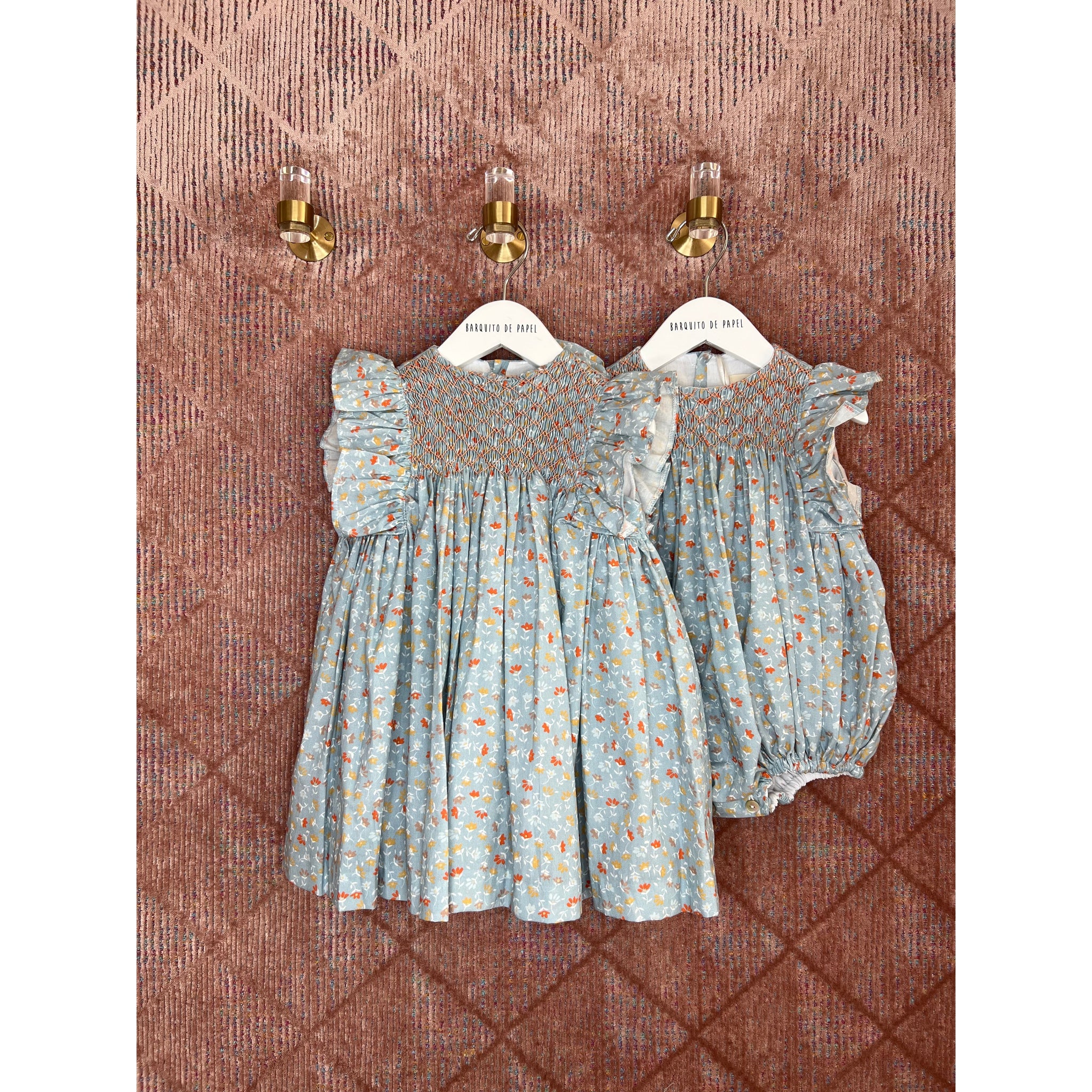 Geranium Smocked Romper