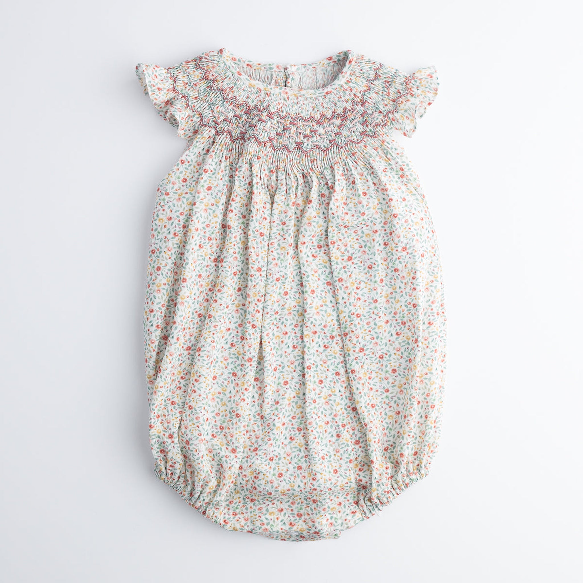 Hand Smocked Romper Hojas