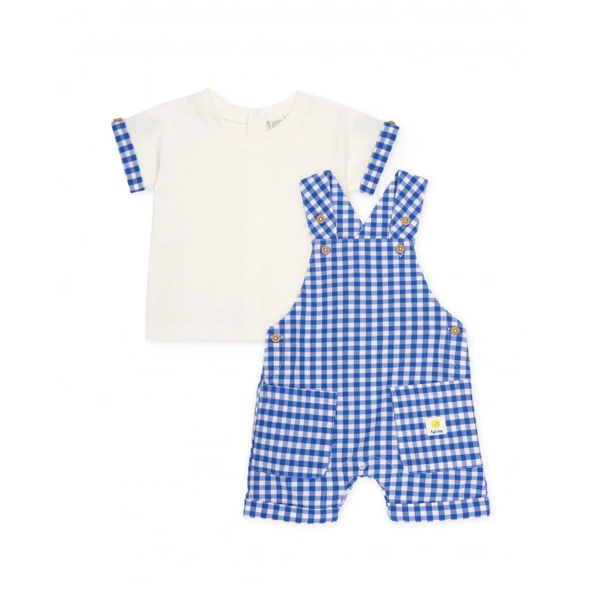 Knitted newborn set with front pockets