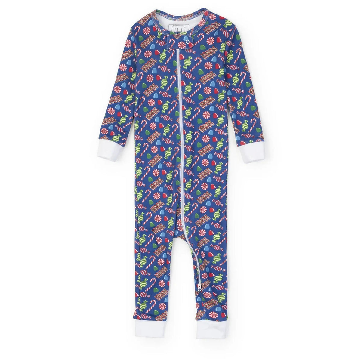 PRE ORDER Parker Boys' Zipper Pajama - Christmas Candy Blue