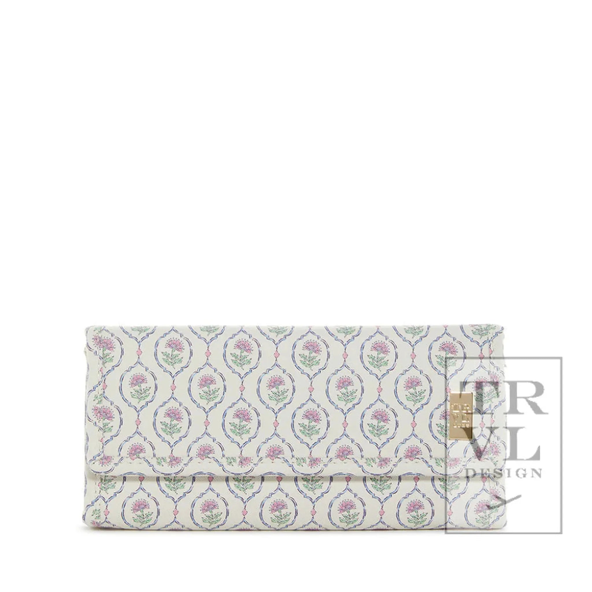 LUXE JEWELRY WALLET - ANTIBES with Navy Pinstripe Liner