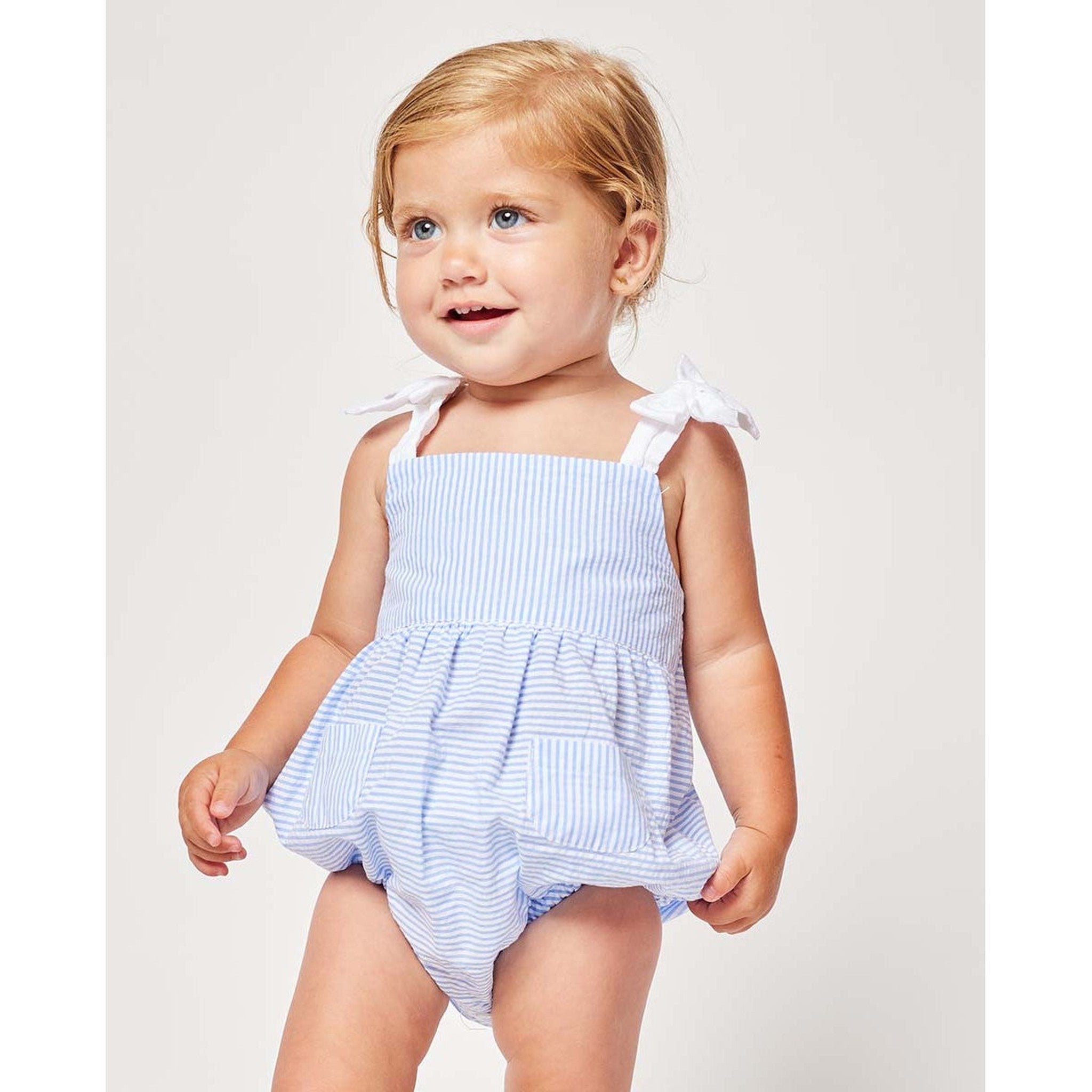 Seersucker Bow Romper