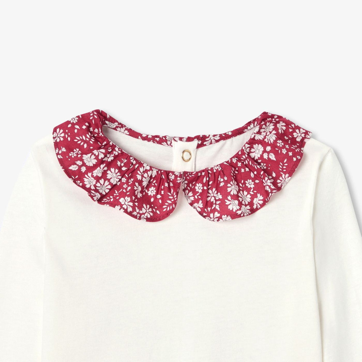 T-shirt with Liberty fabric collar