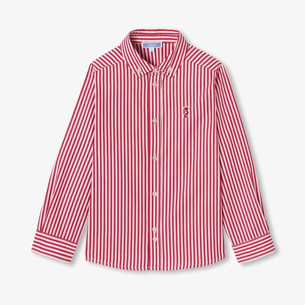 striped popeline shirt - white/red