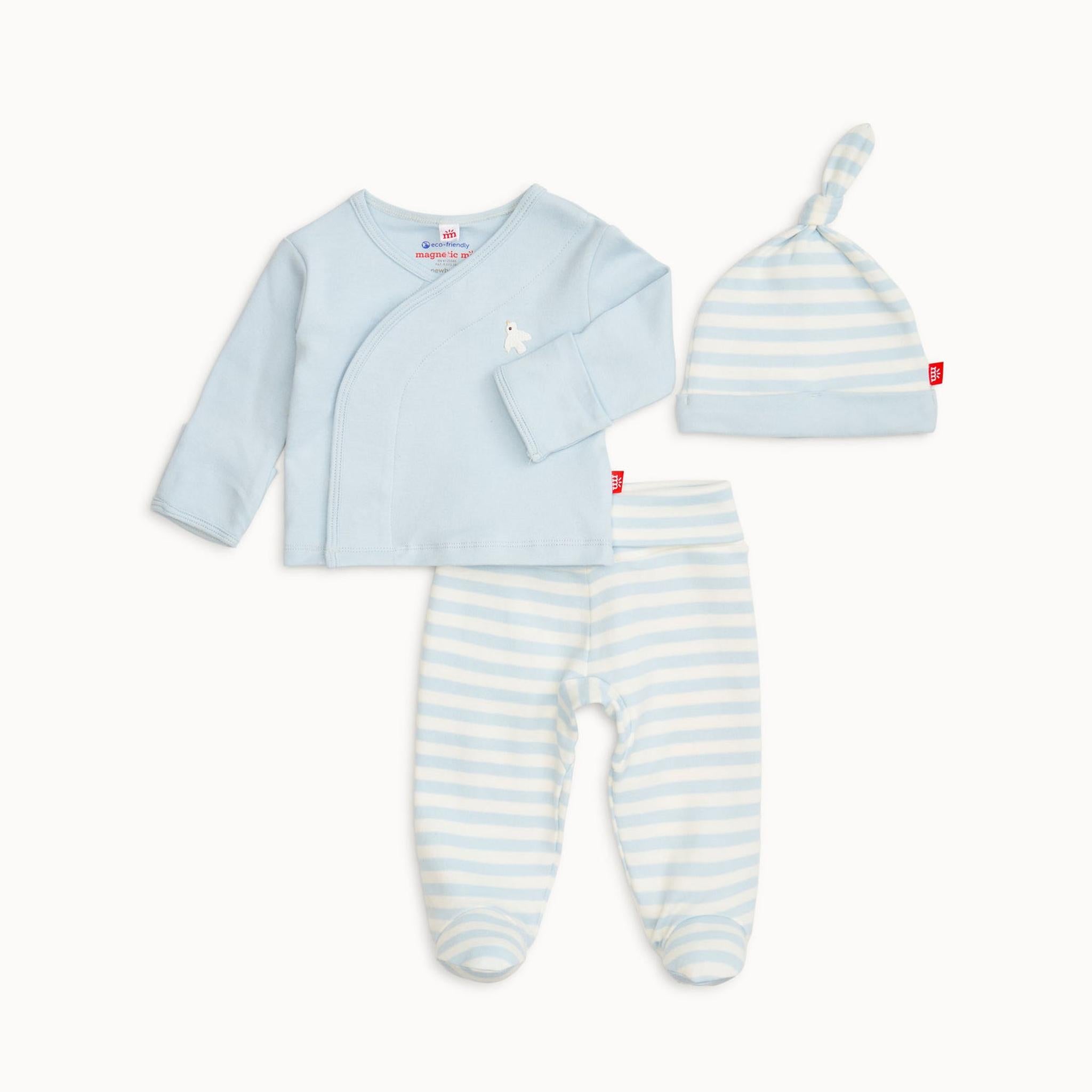 Blue Stripe Organic Cotton Kimono
