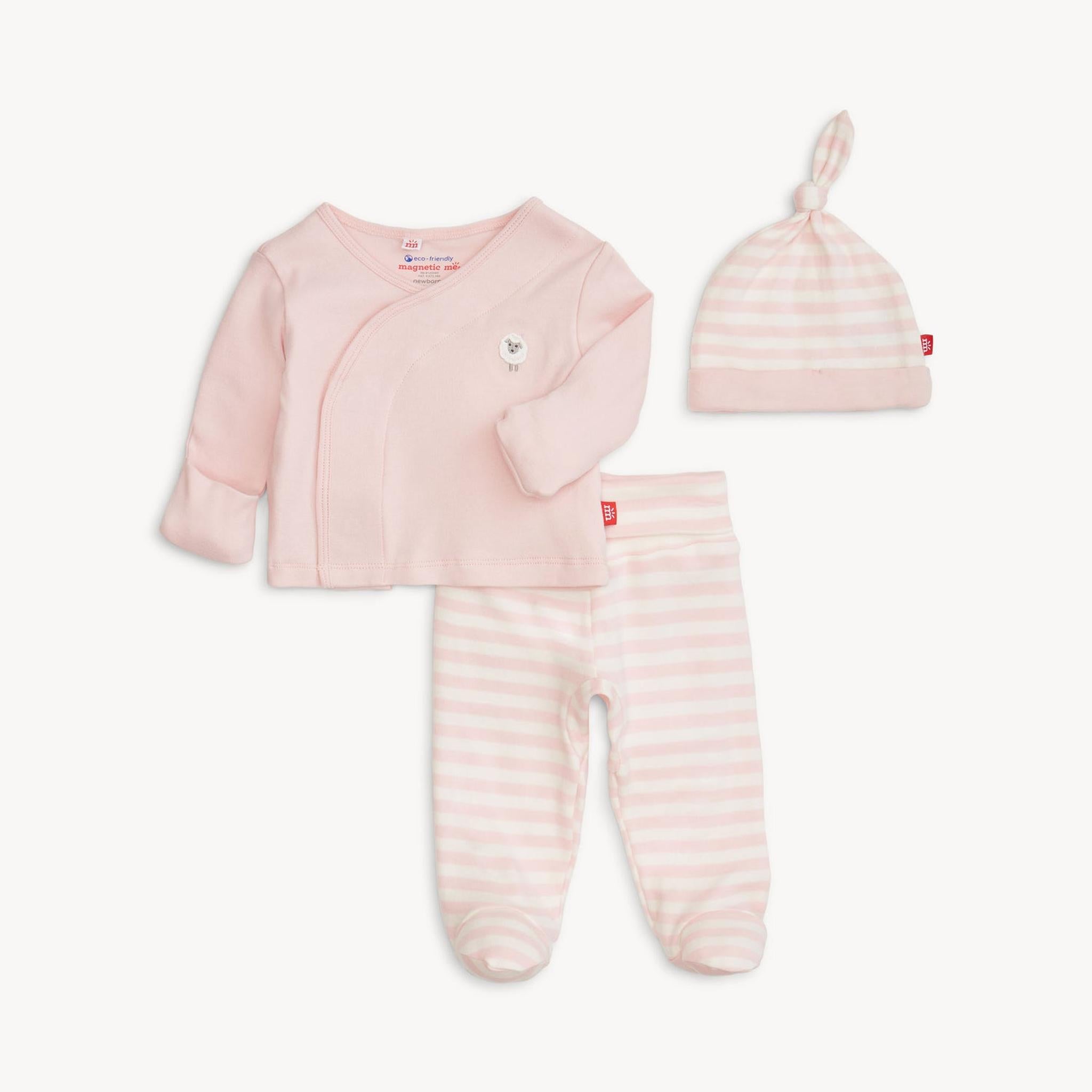 Pink Stripe Organic Cotton Kimono
