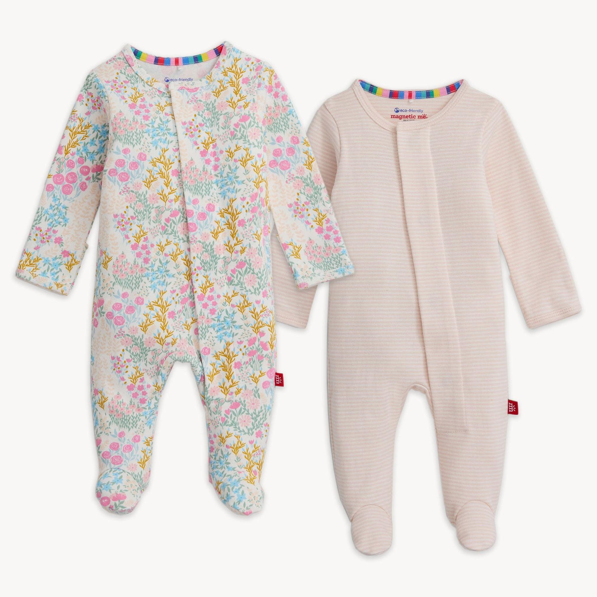Organic Cotton Footie 2pck Meadow