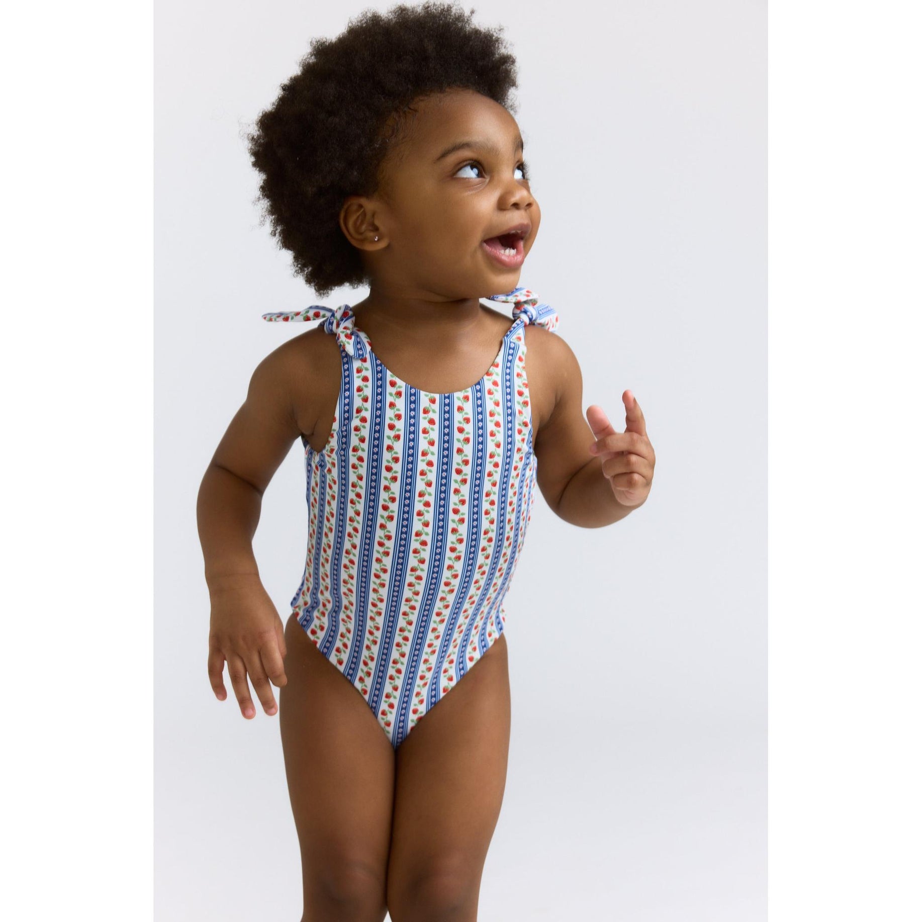 strawberry patch tie knot one piece