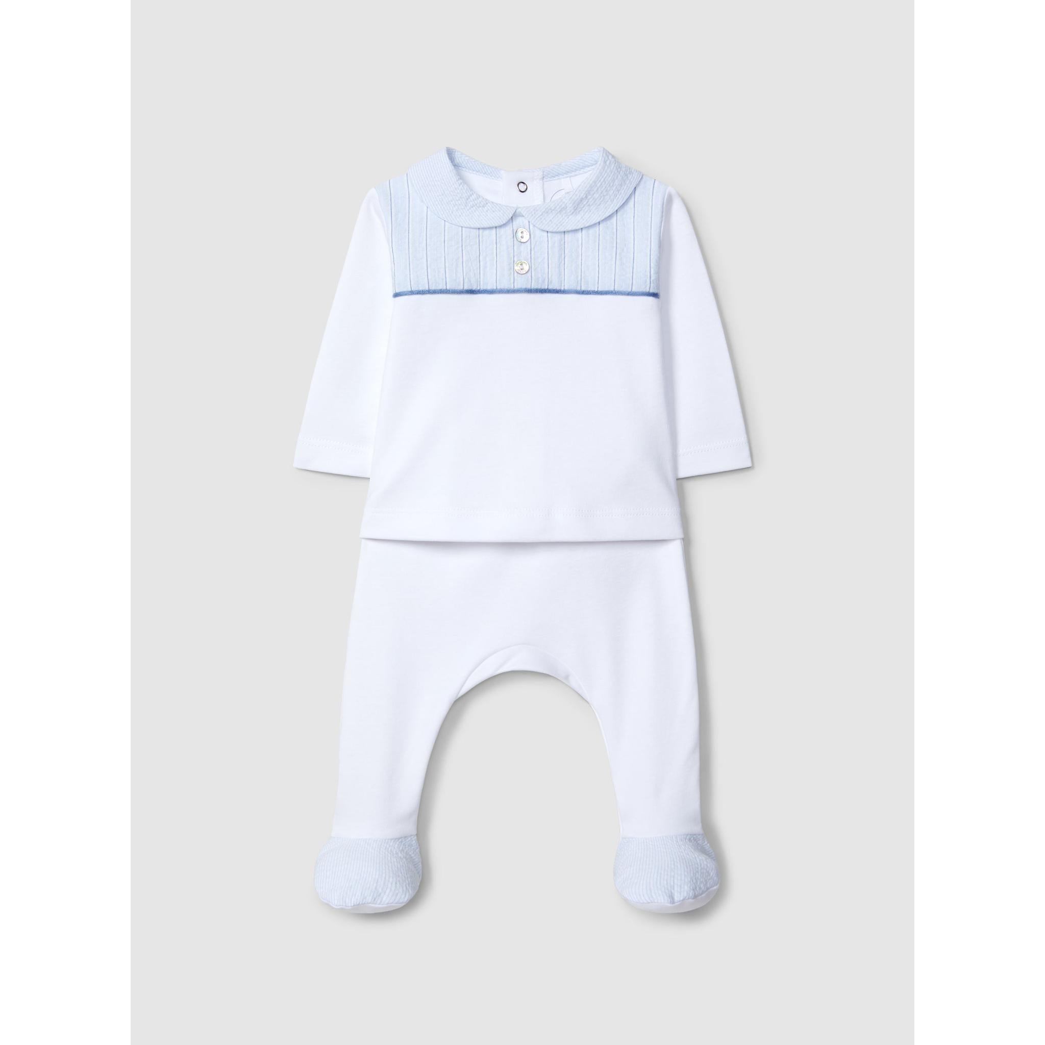 Two-piece set with printed chest yoke