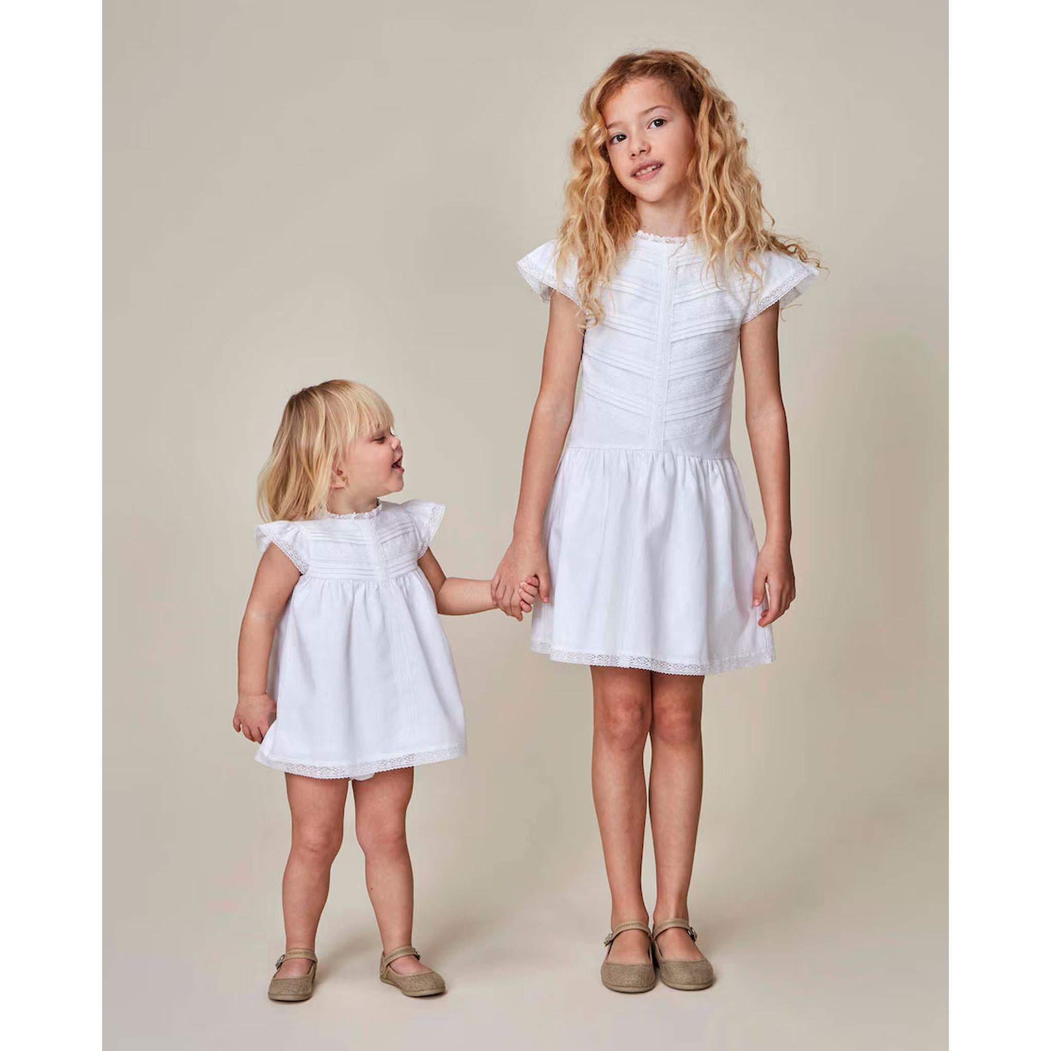 Vestido Lino Tiras Bordadas