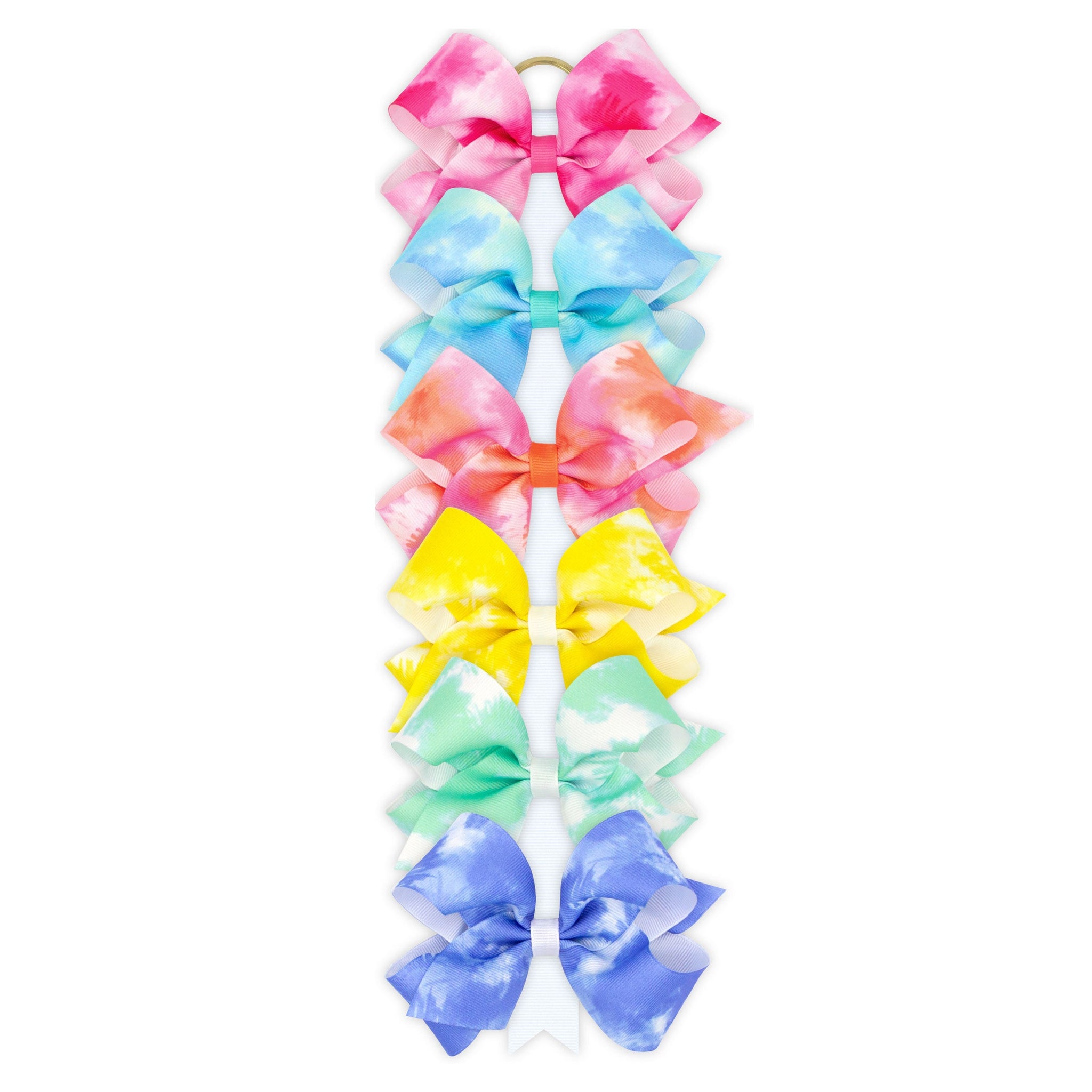 Medium Tie-dye Print Grosgrain Bows